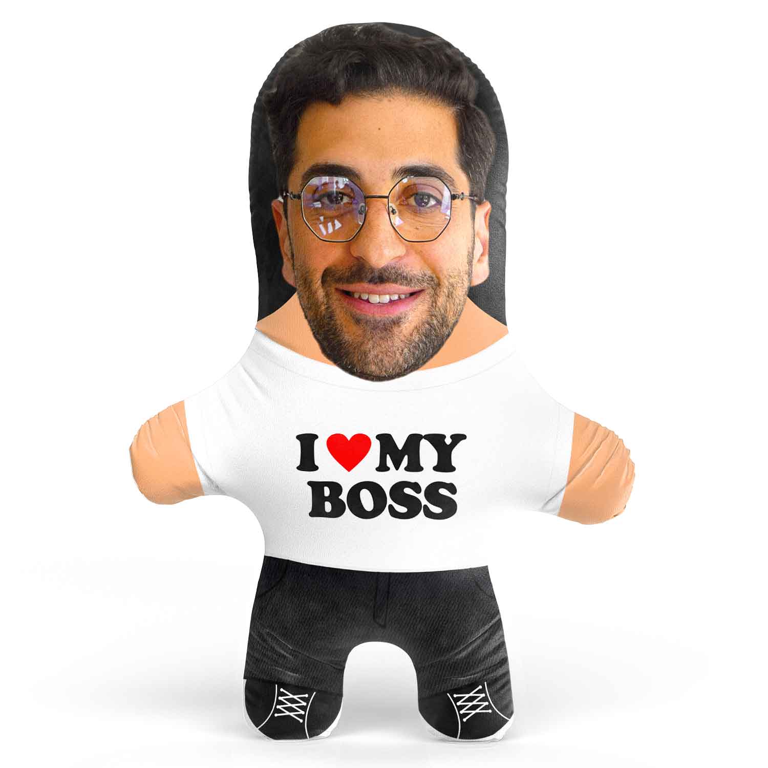 I Heart My Boss Face Pillow