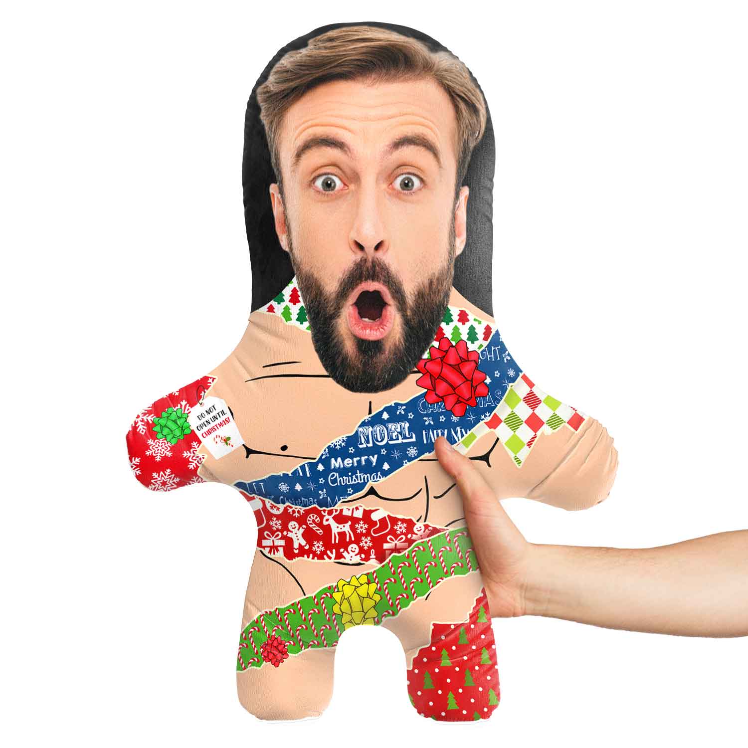 Christmas Wrapped Up Face Pillow