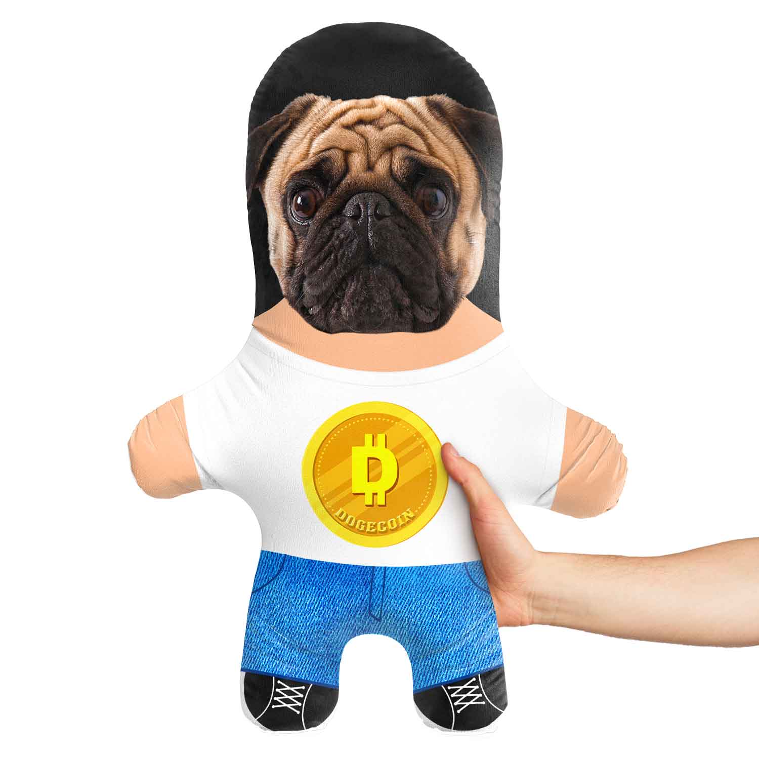 Dogecoin Face Pillow