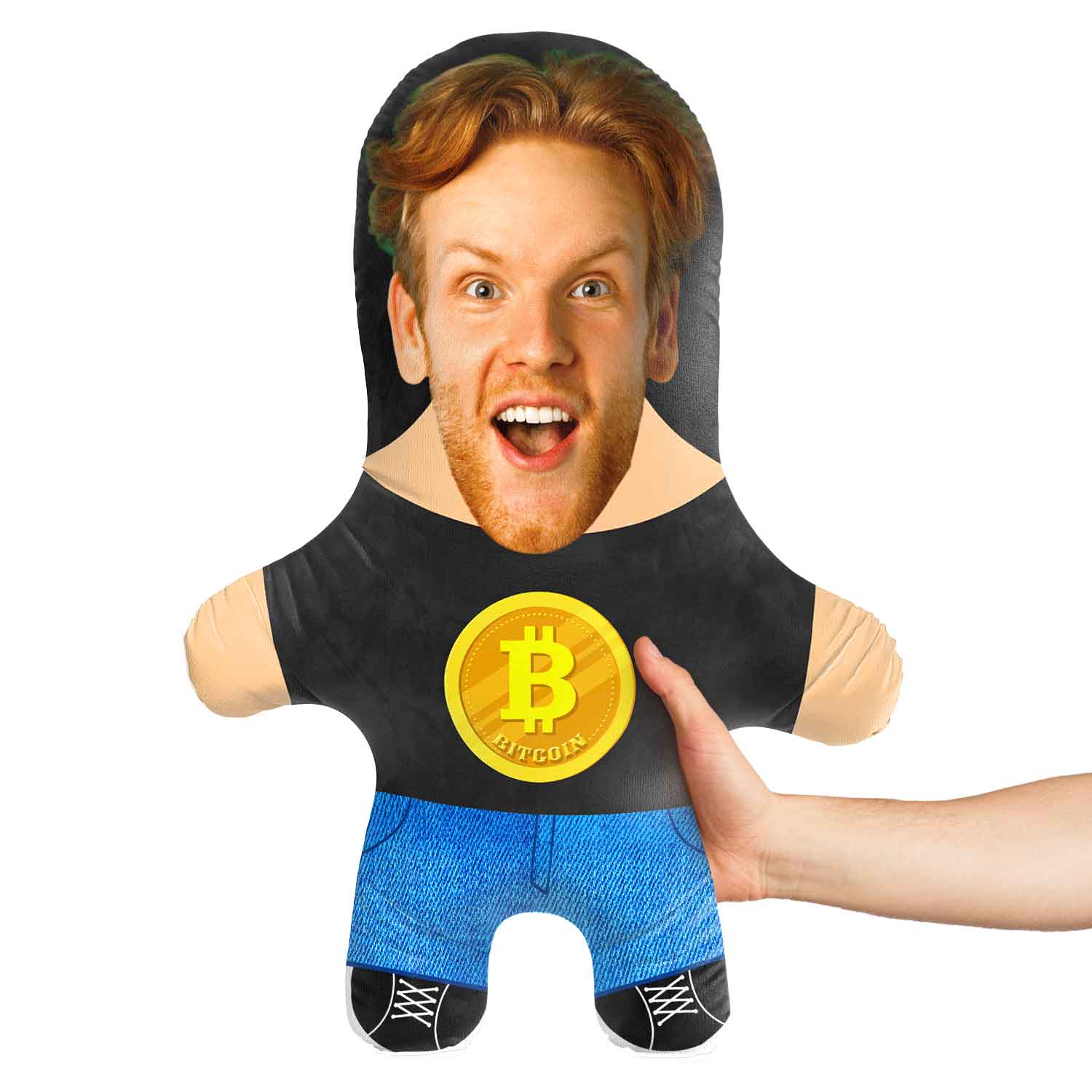 Bitcoin Face Pillow