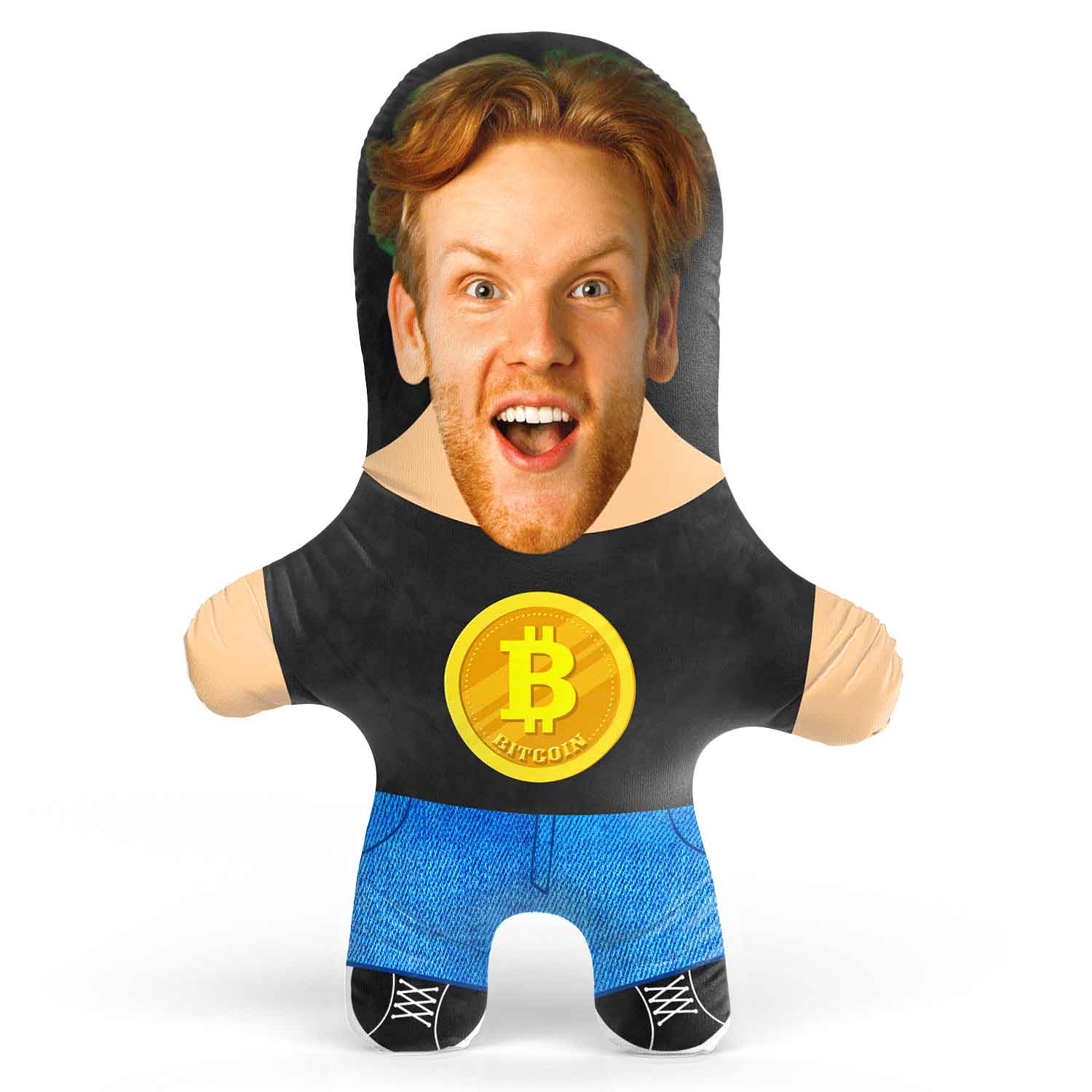 Bitcoin Face Pillow
