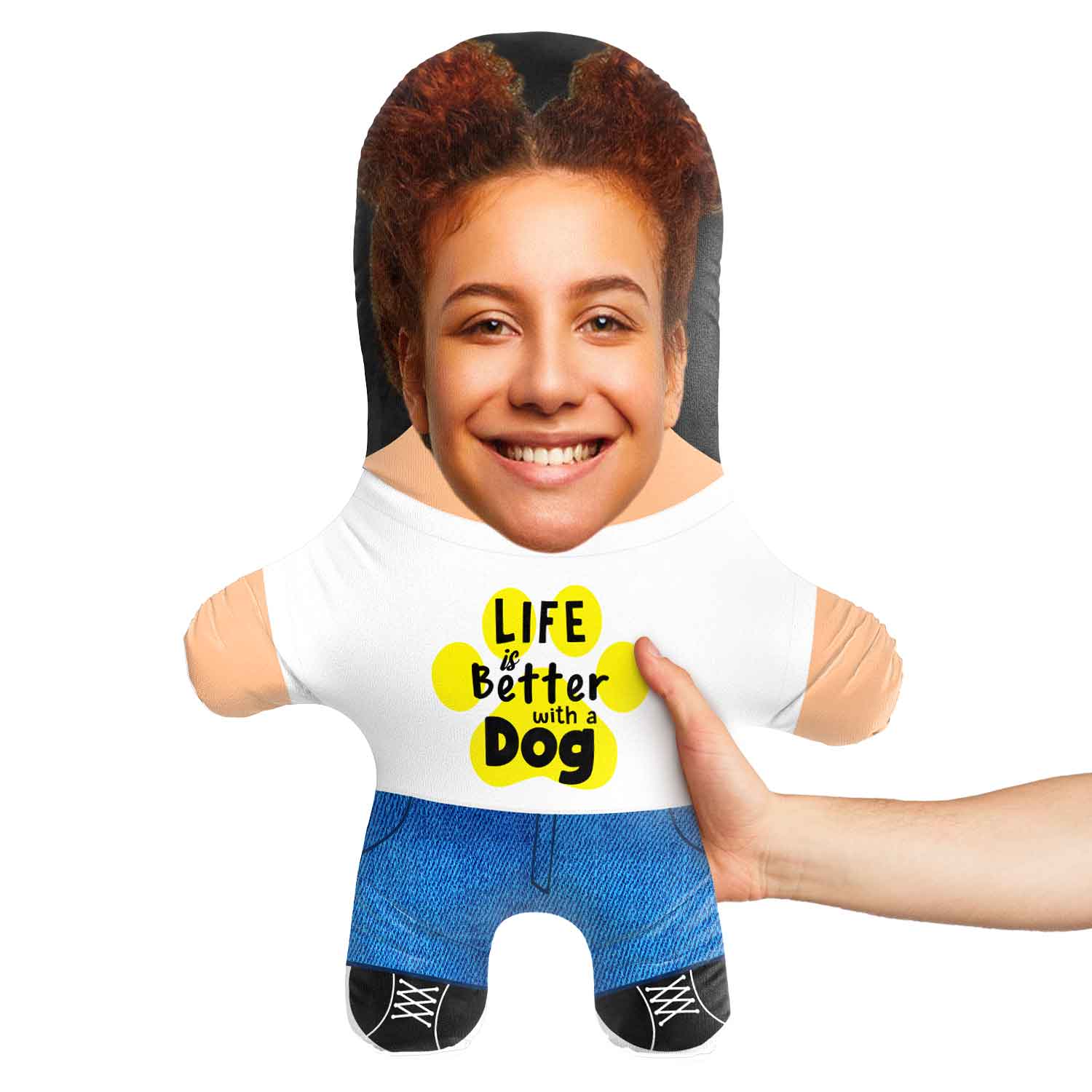 Life is Better With a Dog Face Pillow