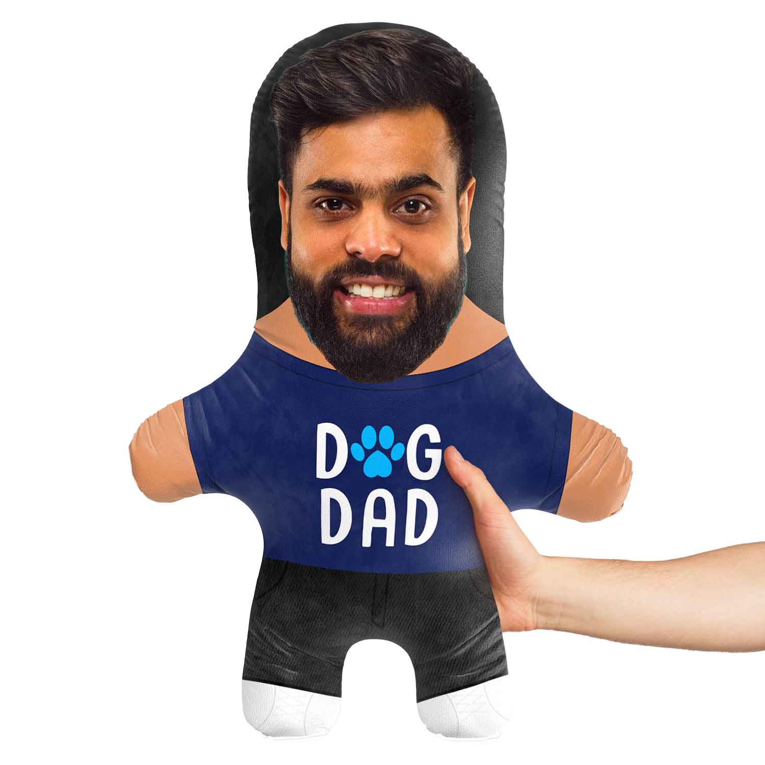 Dog Dad Paw Face Pillow