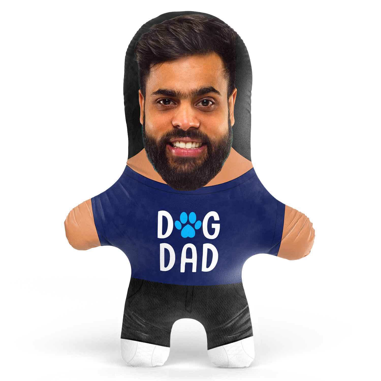 Dog Dad Paw Face Pillow