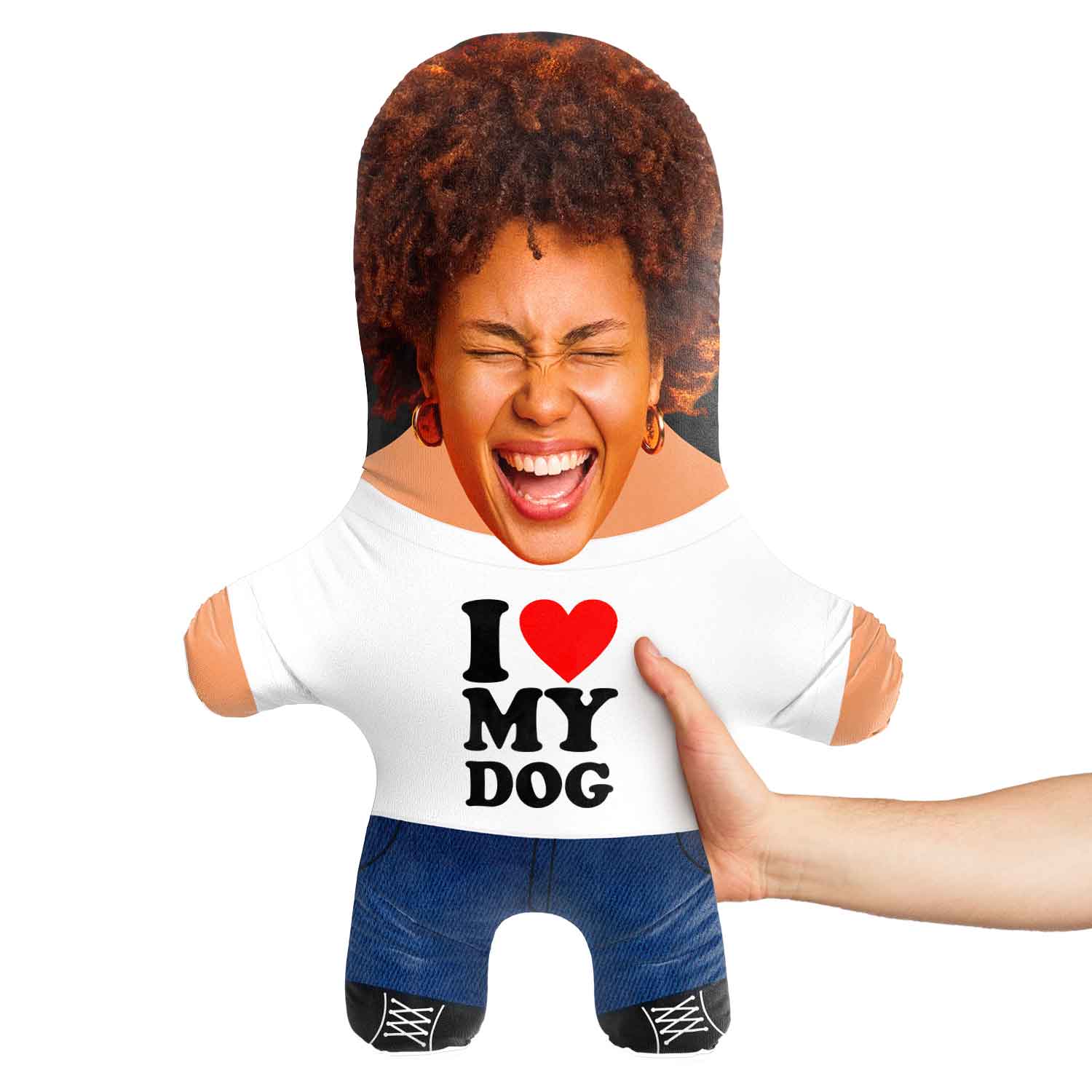 I Heart My Dog Face Pillow