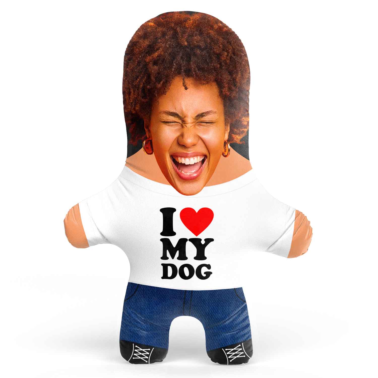 I Heart My Dog Face Pillow