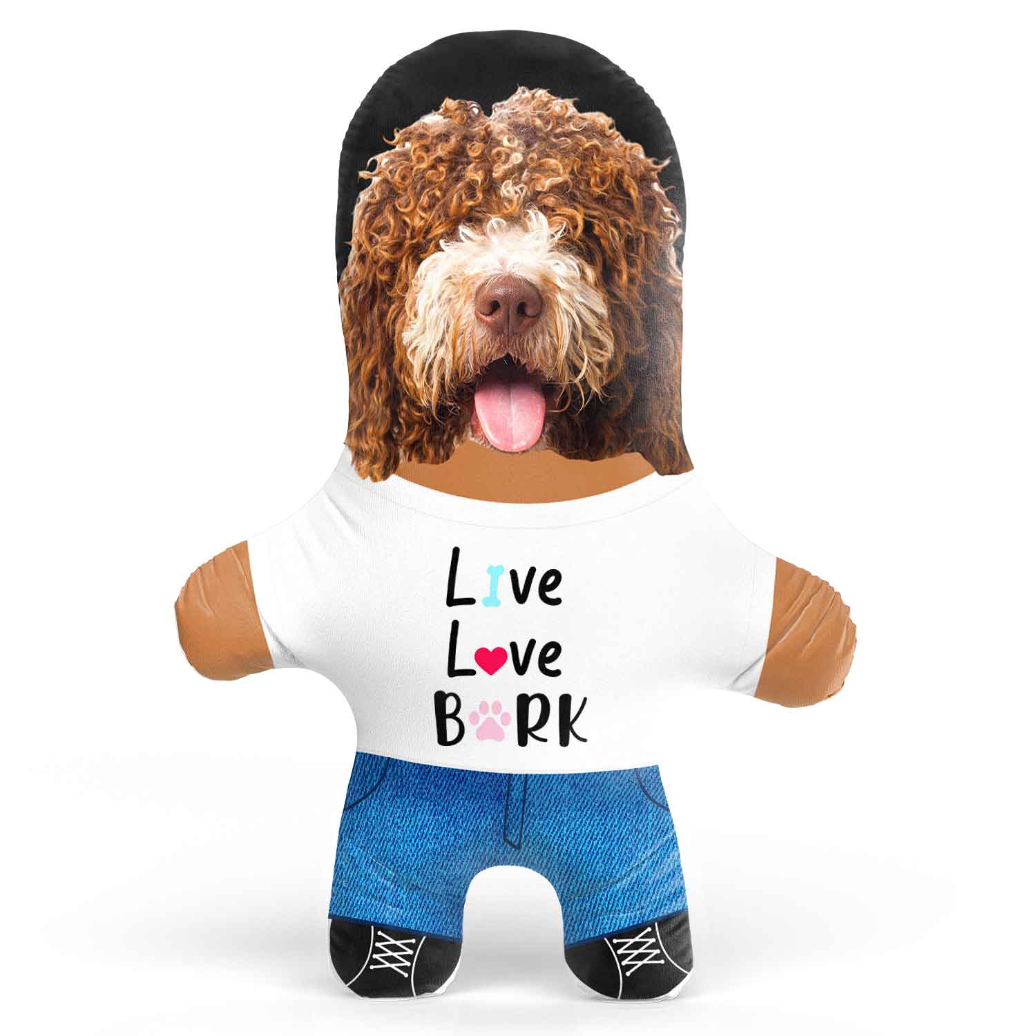 Live. Love. Bark Face Pillow