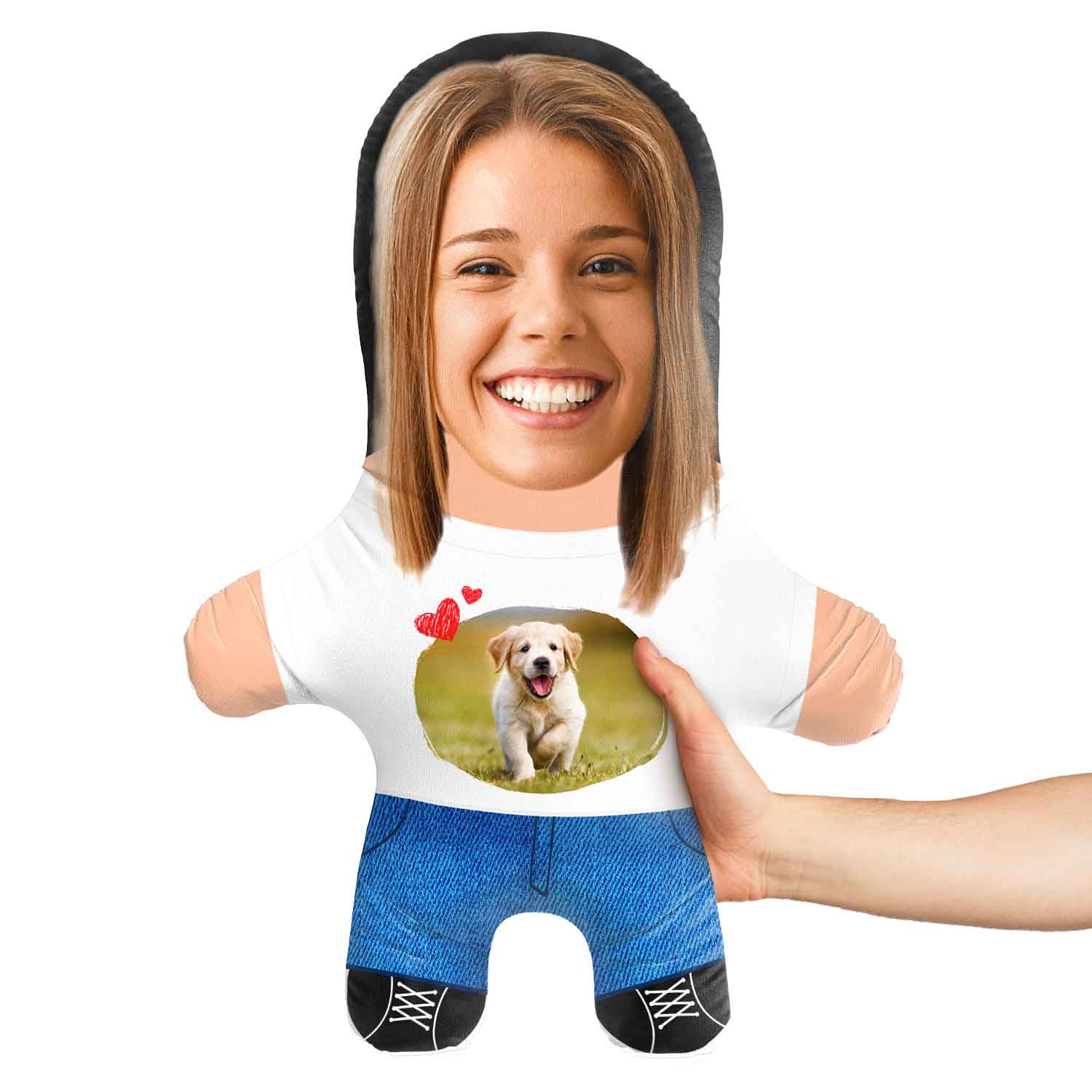 Photo Dog T-Shirt Face Pillow