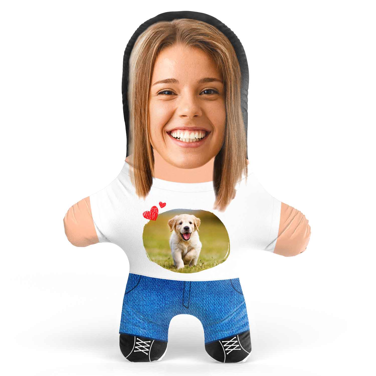 Photo Dog T-Shirt Face Pillow