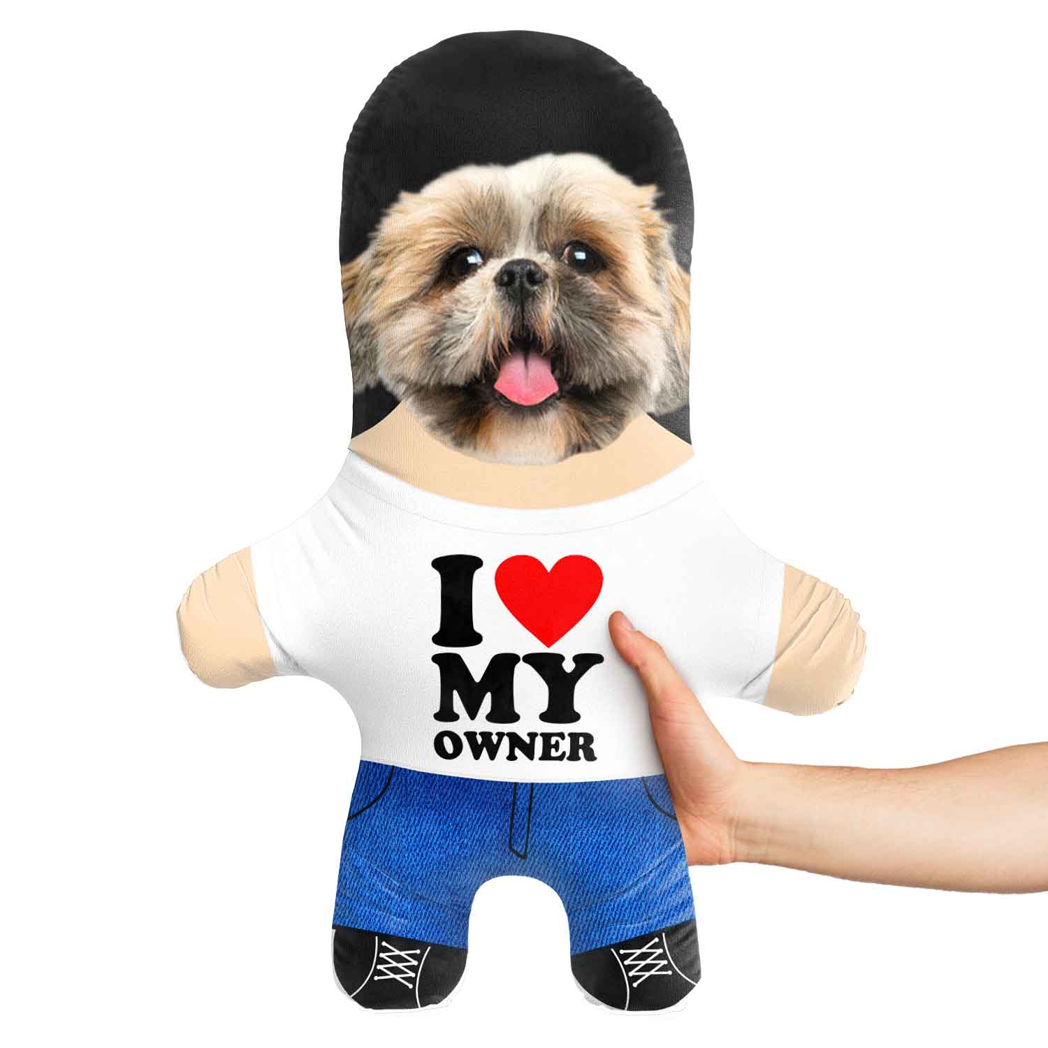 I Heart My Owner Face Pillow