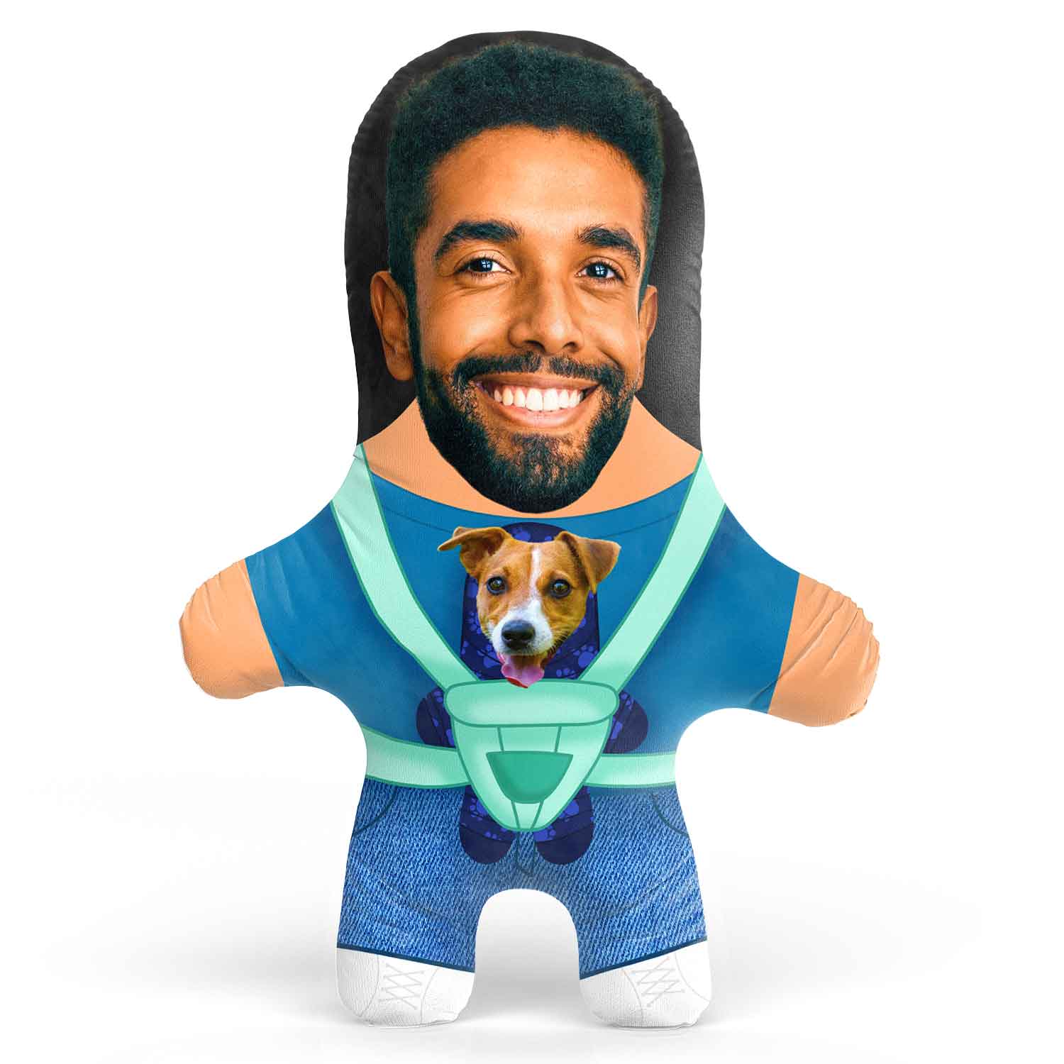 Male Baby Dog Carrier Face Pillow