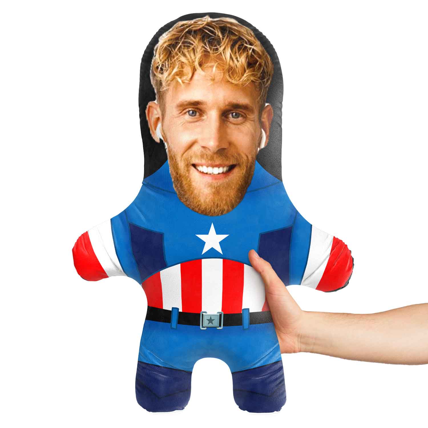 America Superhero Face Pillow