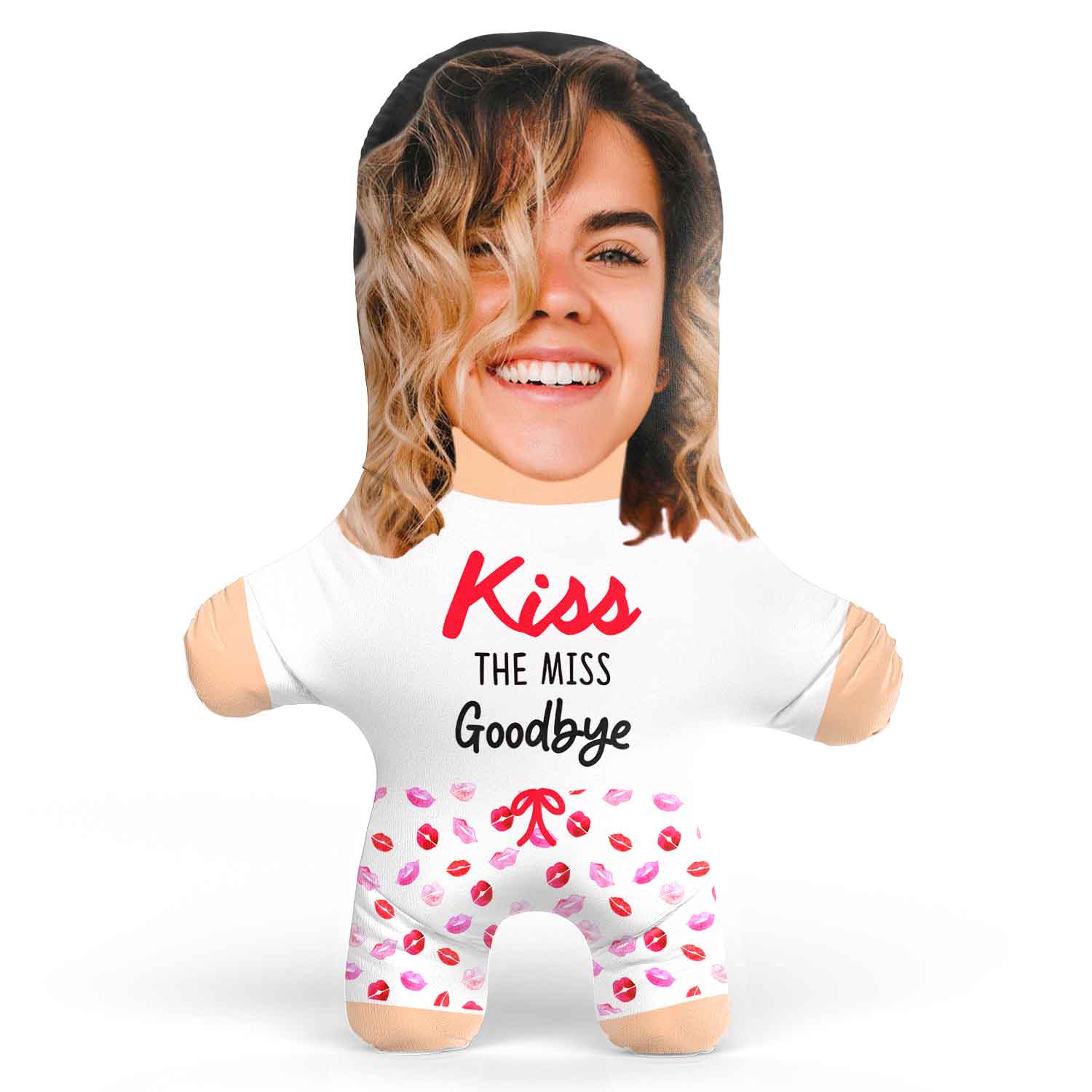 Kiss the Miss Goodbye Face Pillow
