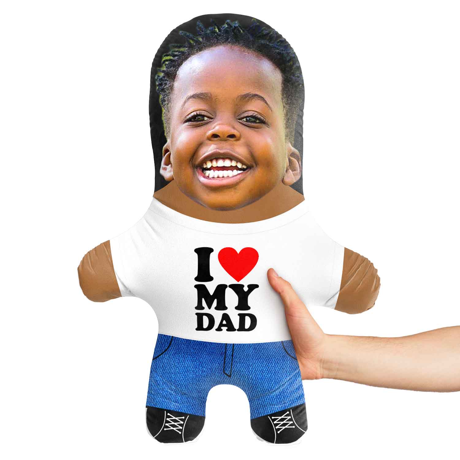 I Heart My Dad Face Pillow