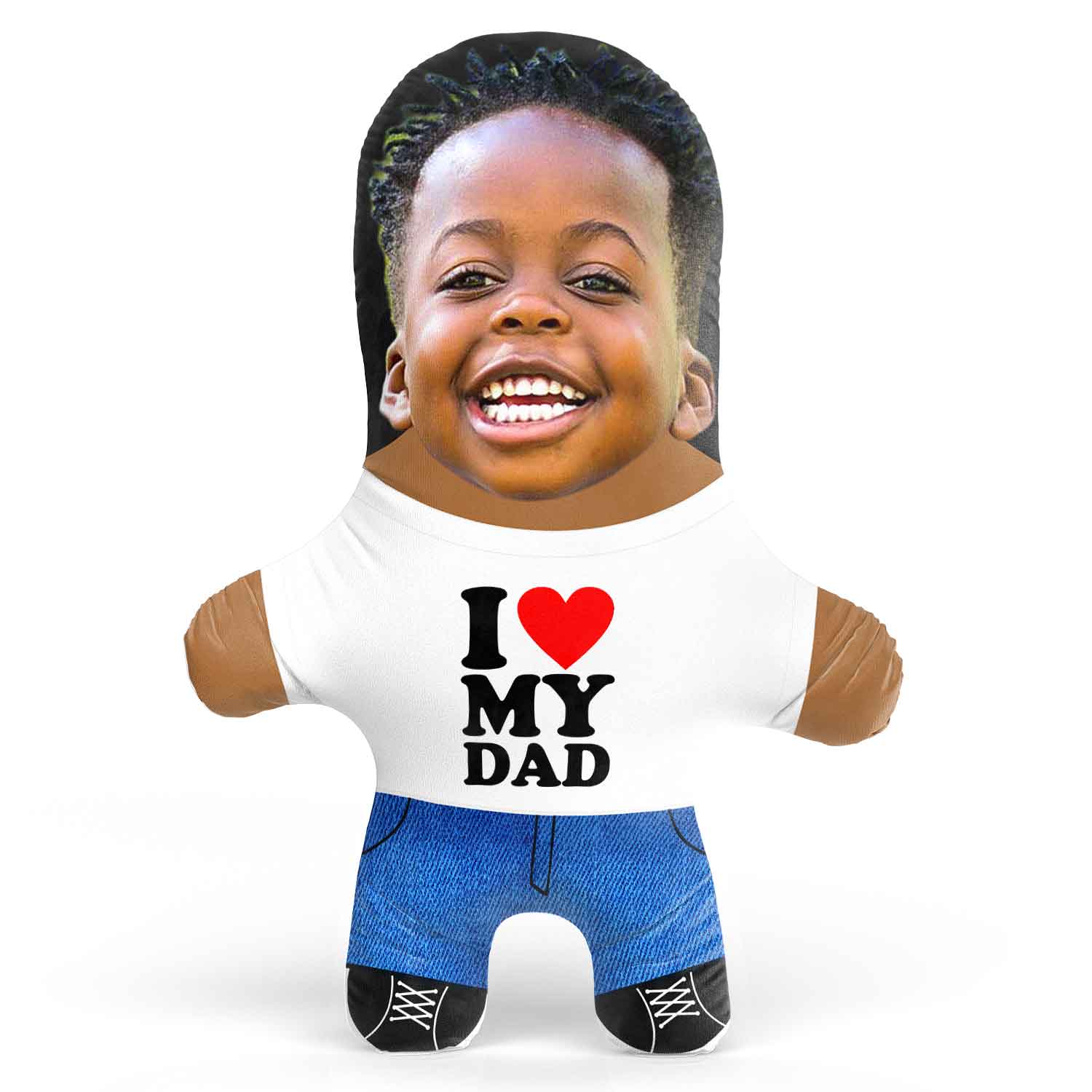 I Heart My Dad Face Pillow