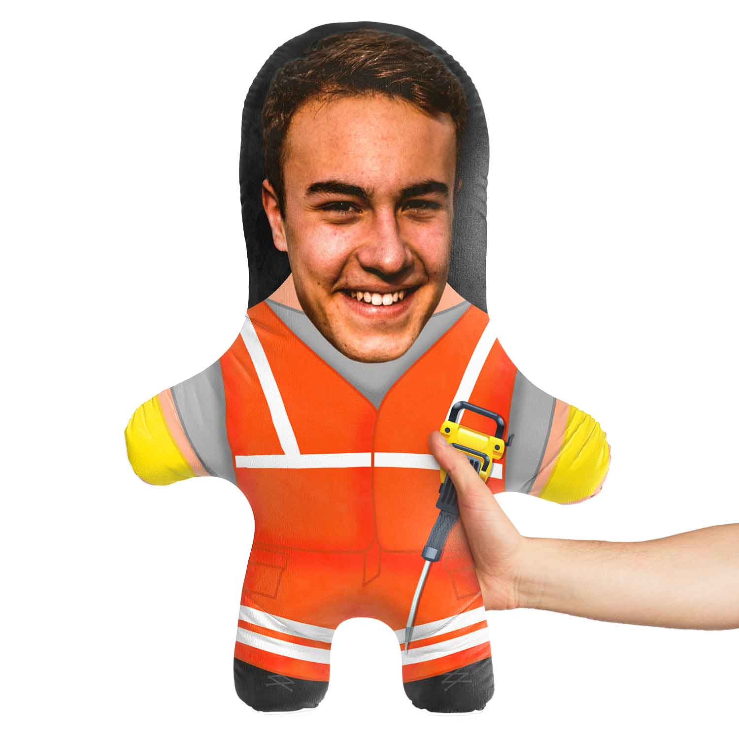 Construction Builder Face Pillow