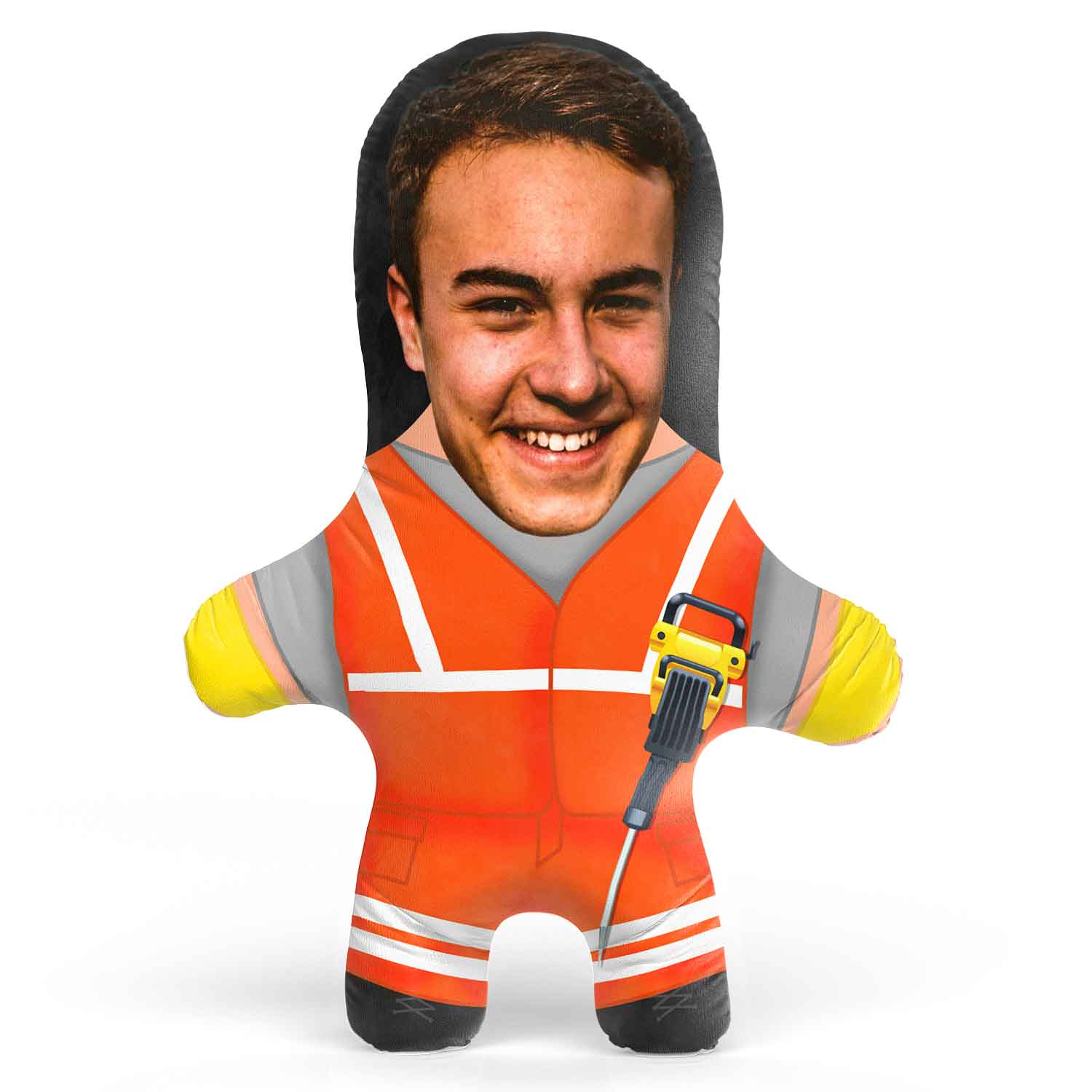 Construction Builder Face Pillow