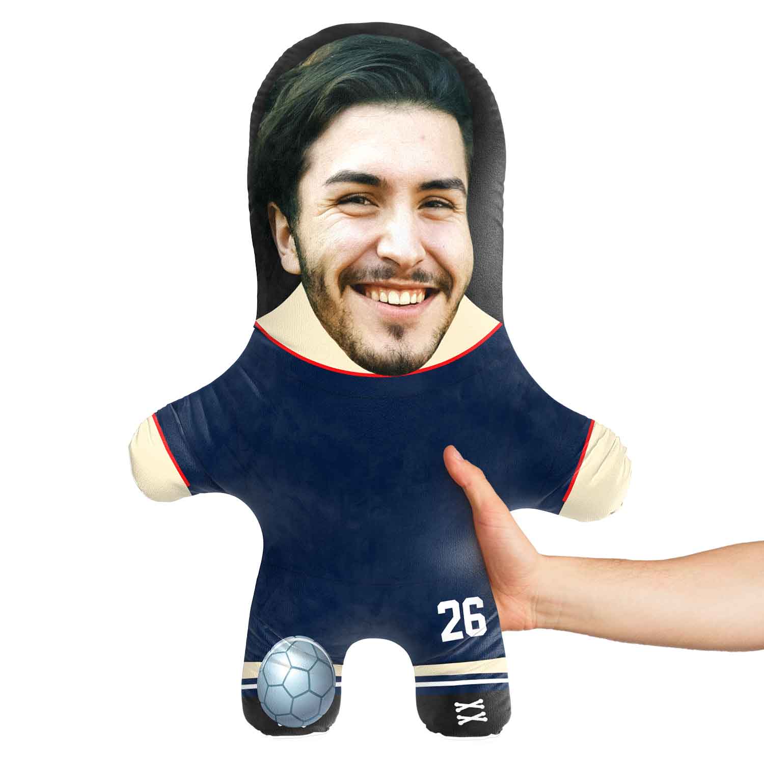 New England Soccer Face Pillow