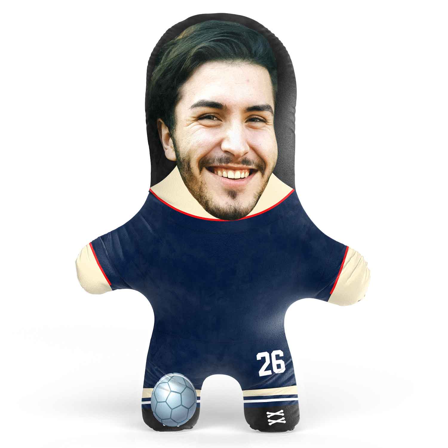 New England Soccer Face Pillow