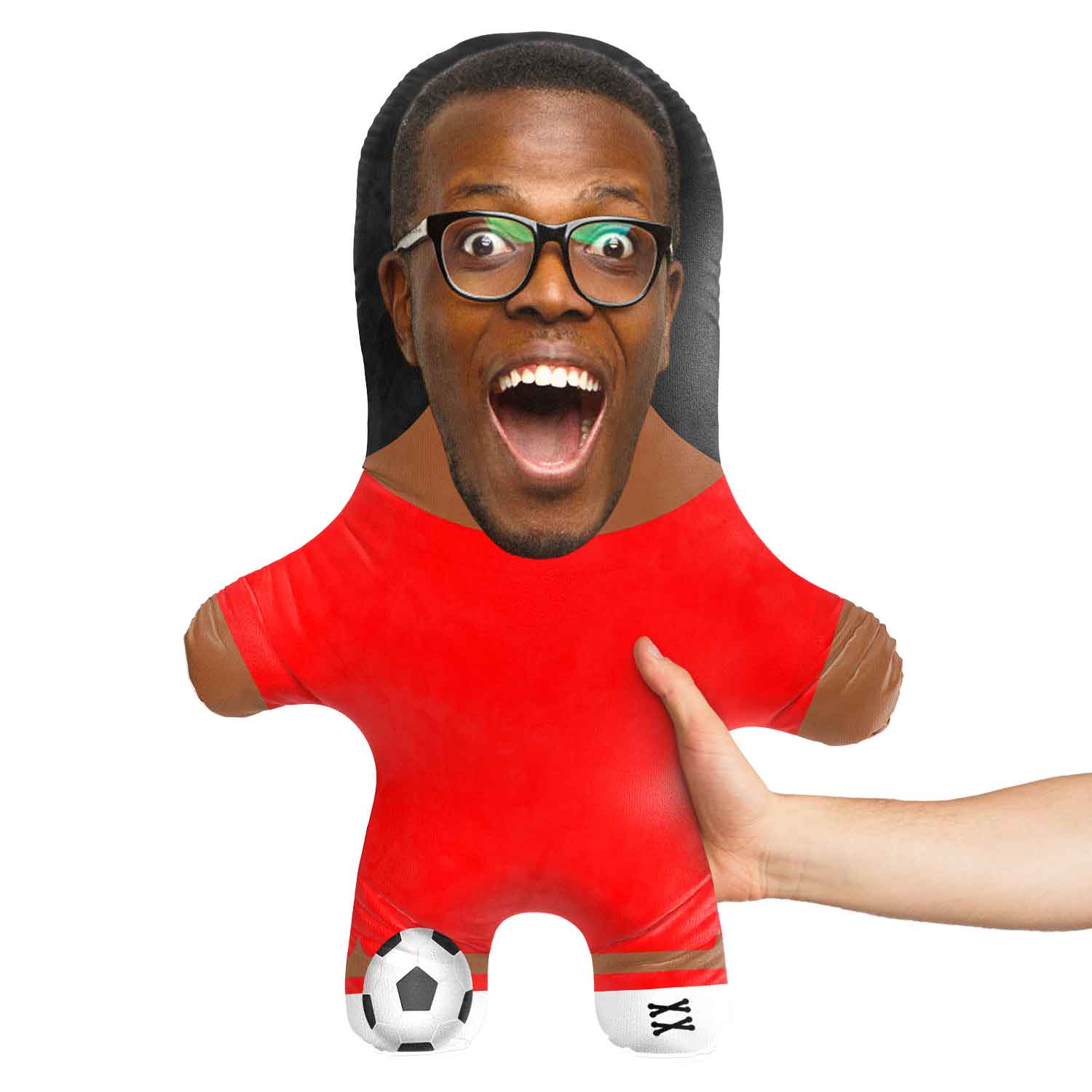 Soccer Red Face Pillow