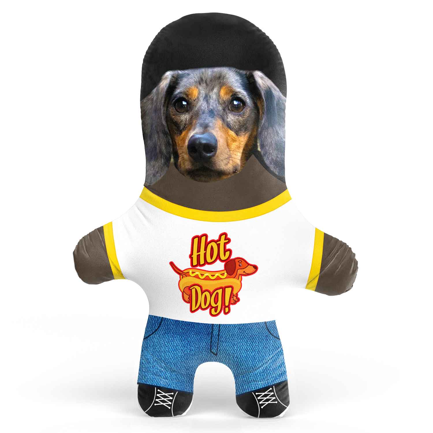 Hot Dog Face Pillow