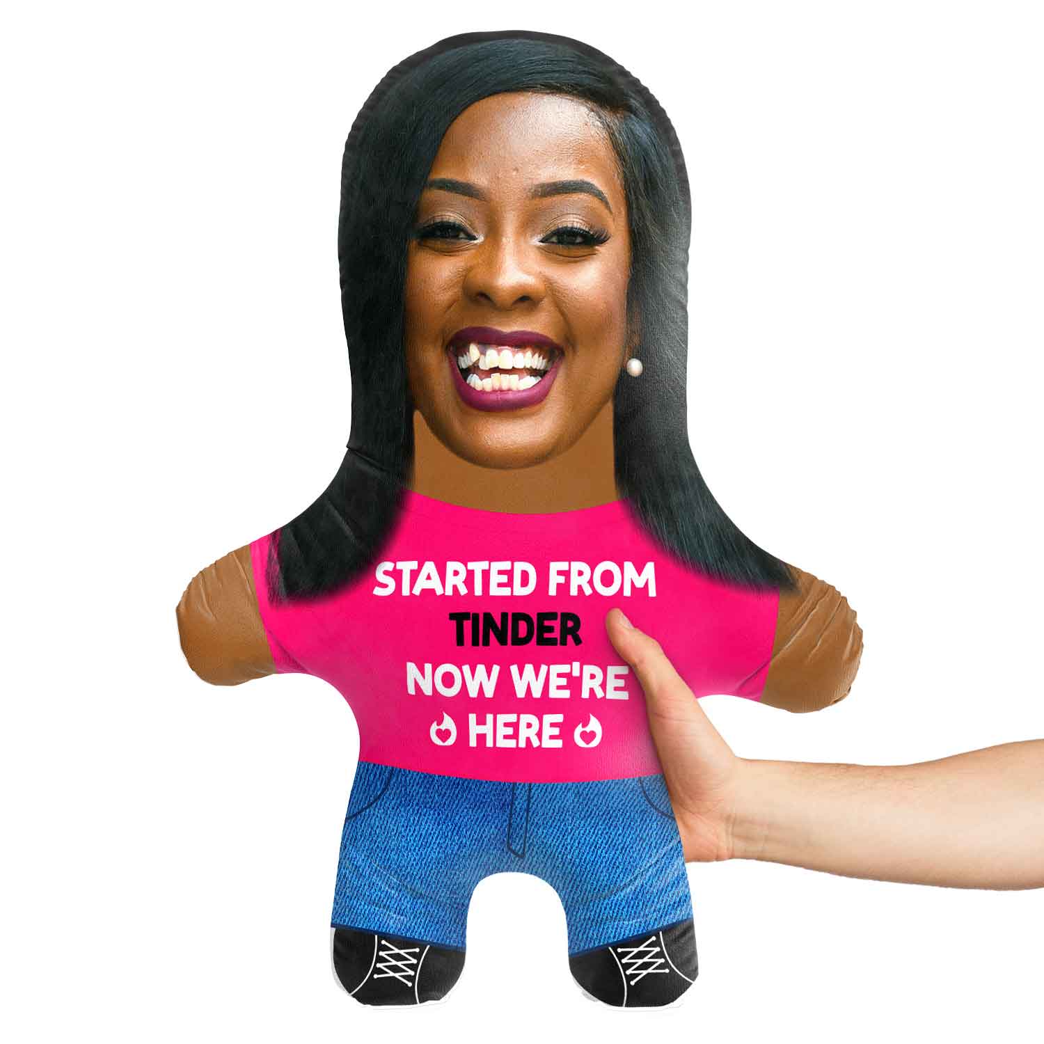 Started From Tinder Face Pillow