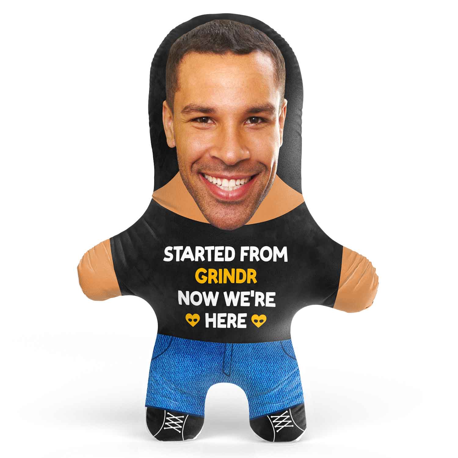 Started From Grindr Face Pillow