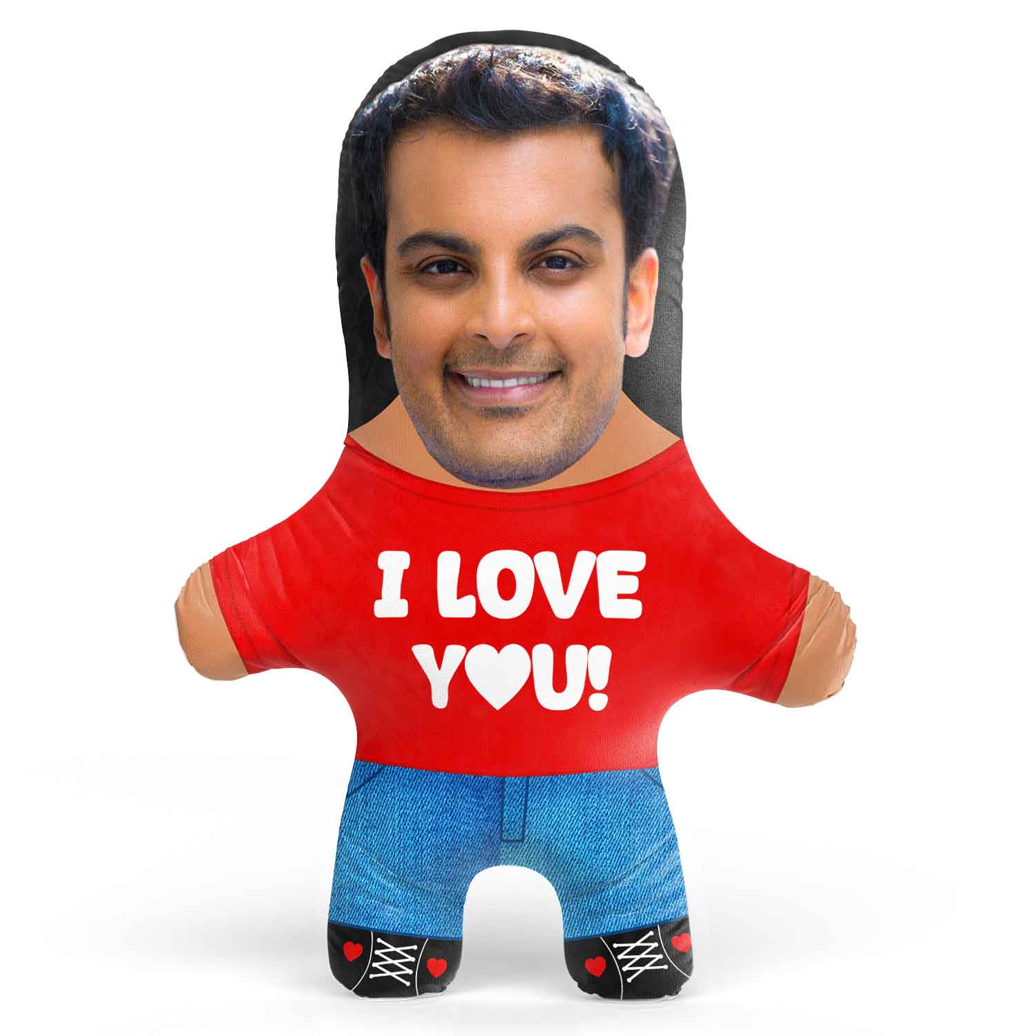 I Love You! - Red T-Shirt Face Pillow