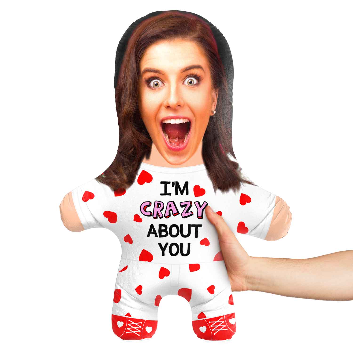 I'm Crazy About You Face Pillow