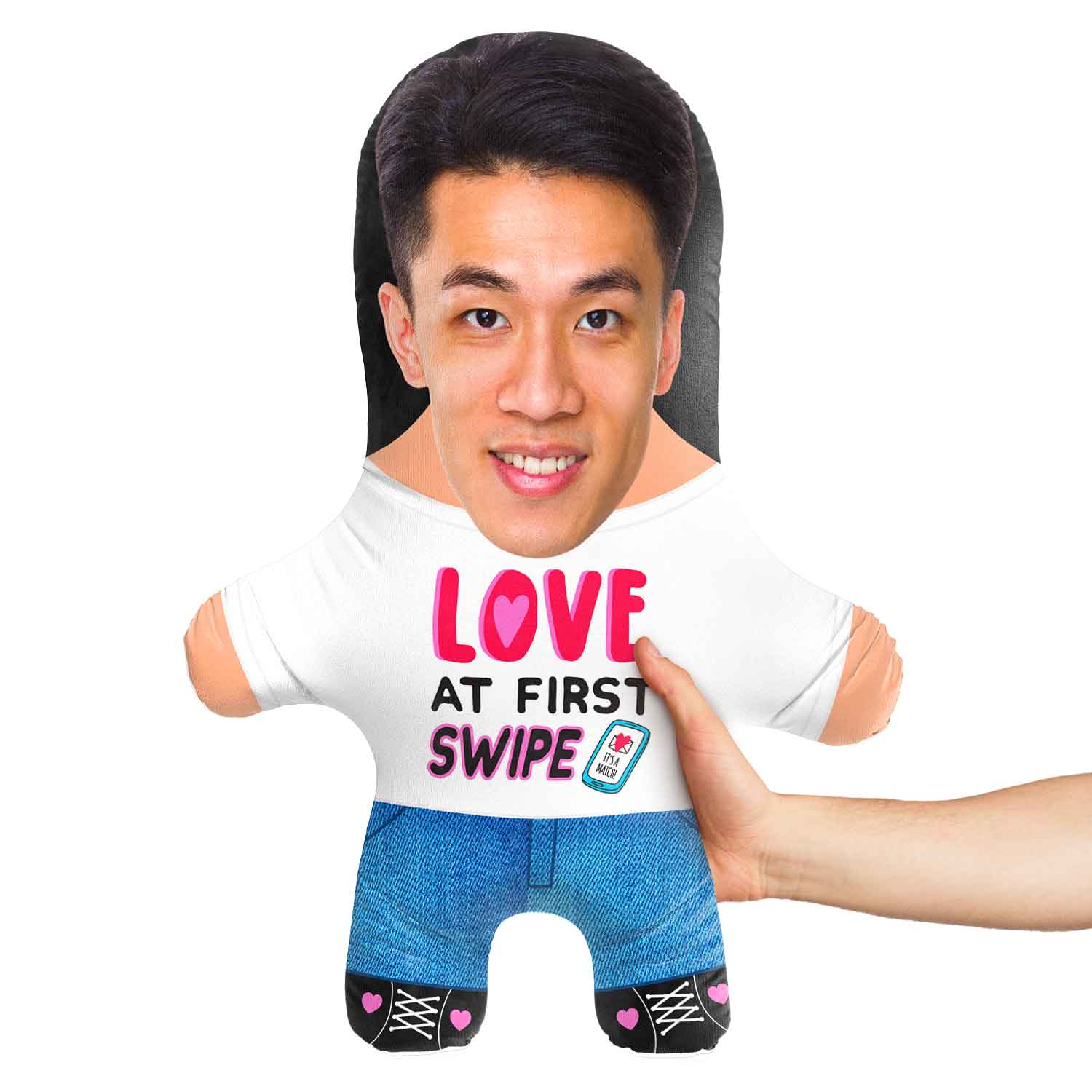 Love At First Swipe Face Pillow