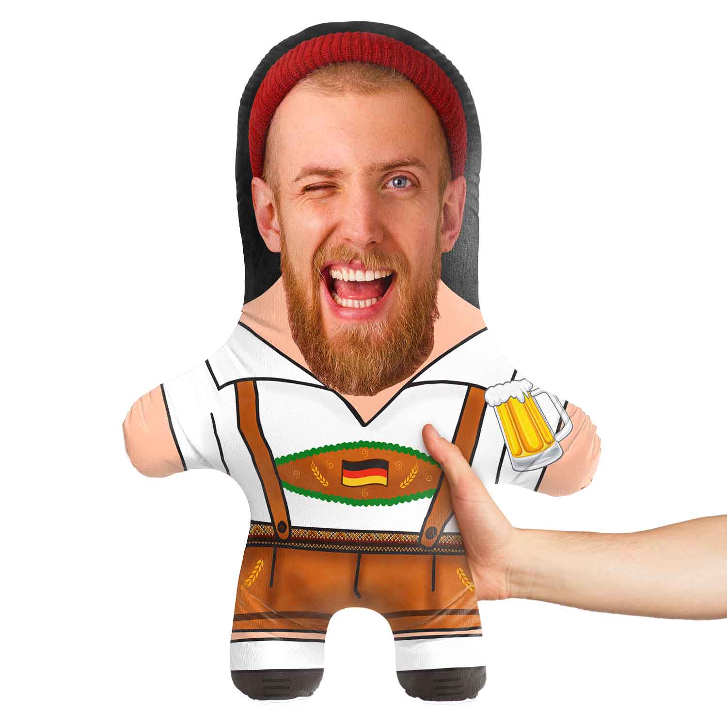 Oktoberfest Guy Face Pillow