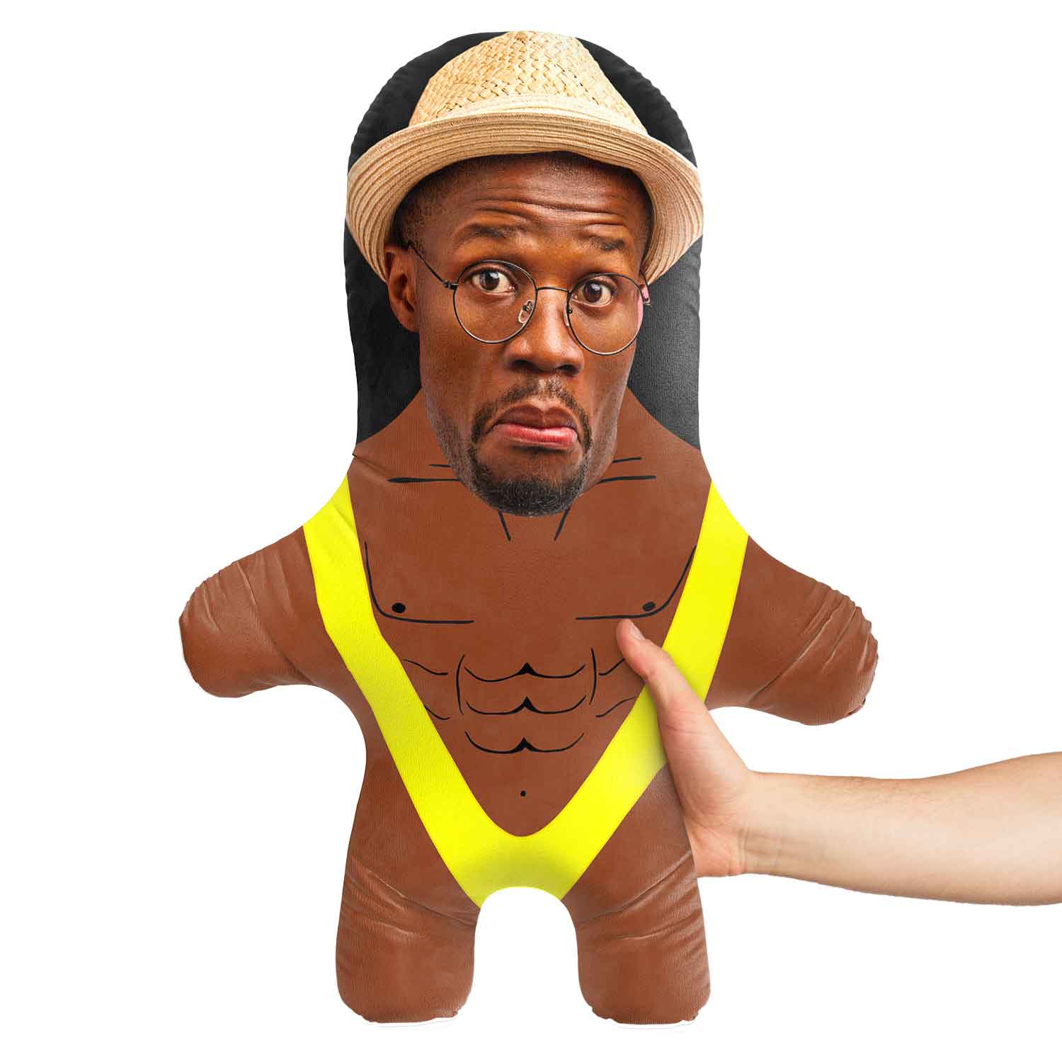 Mankini - Yellow Face Pillow