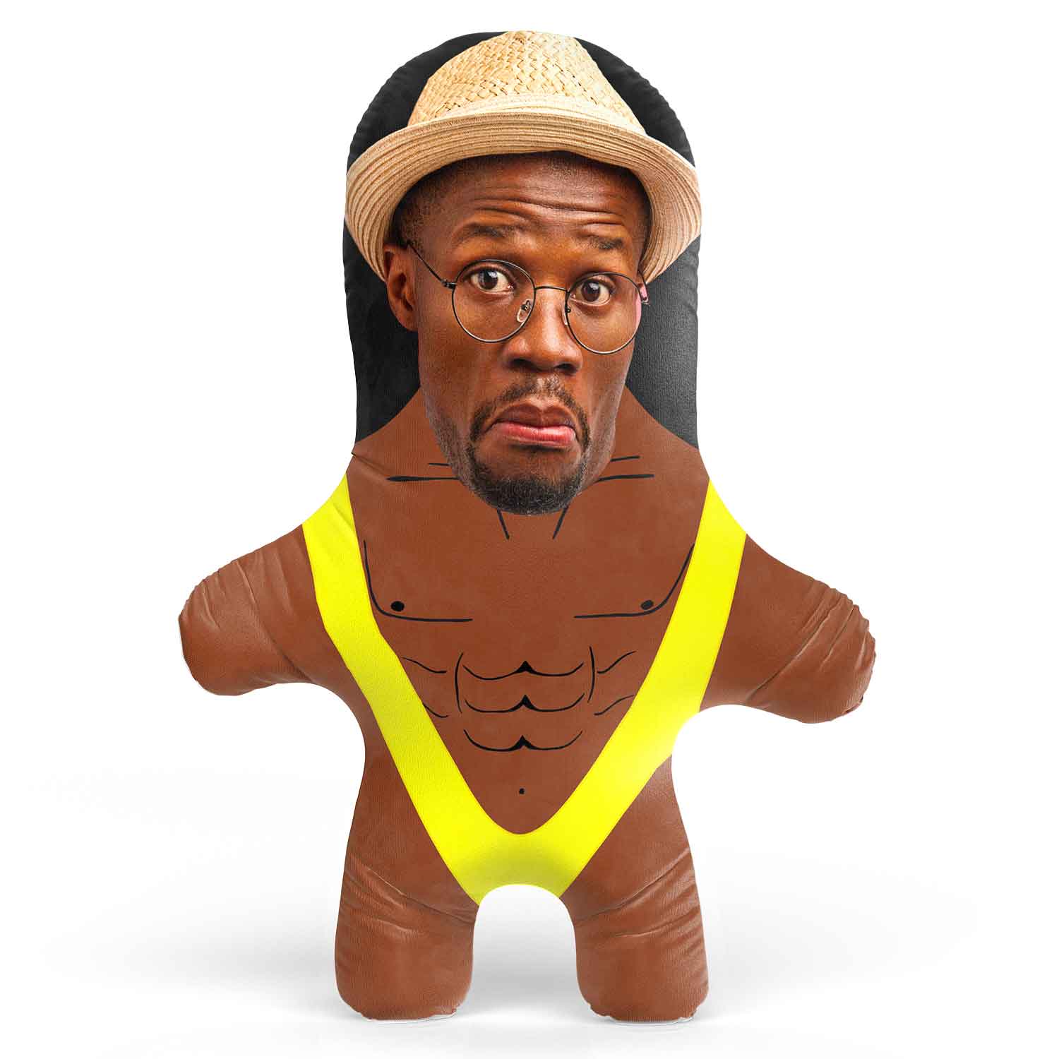 Mankini - Yellow Face Pillow