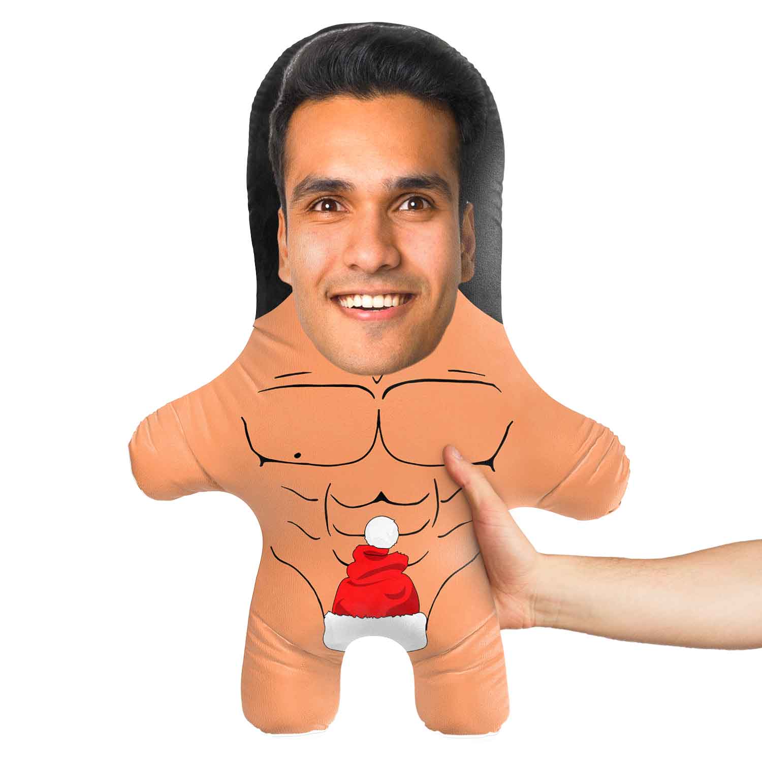Naked Santa Face Pillow