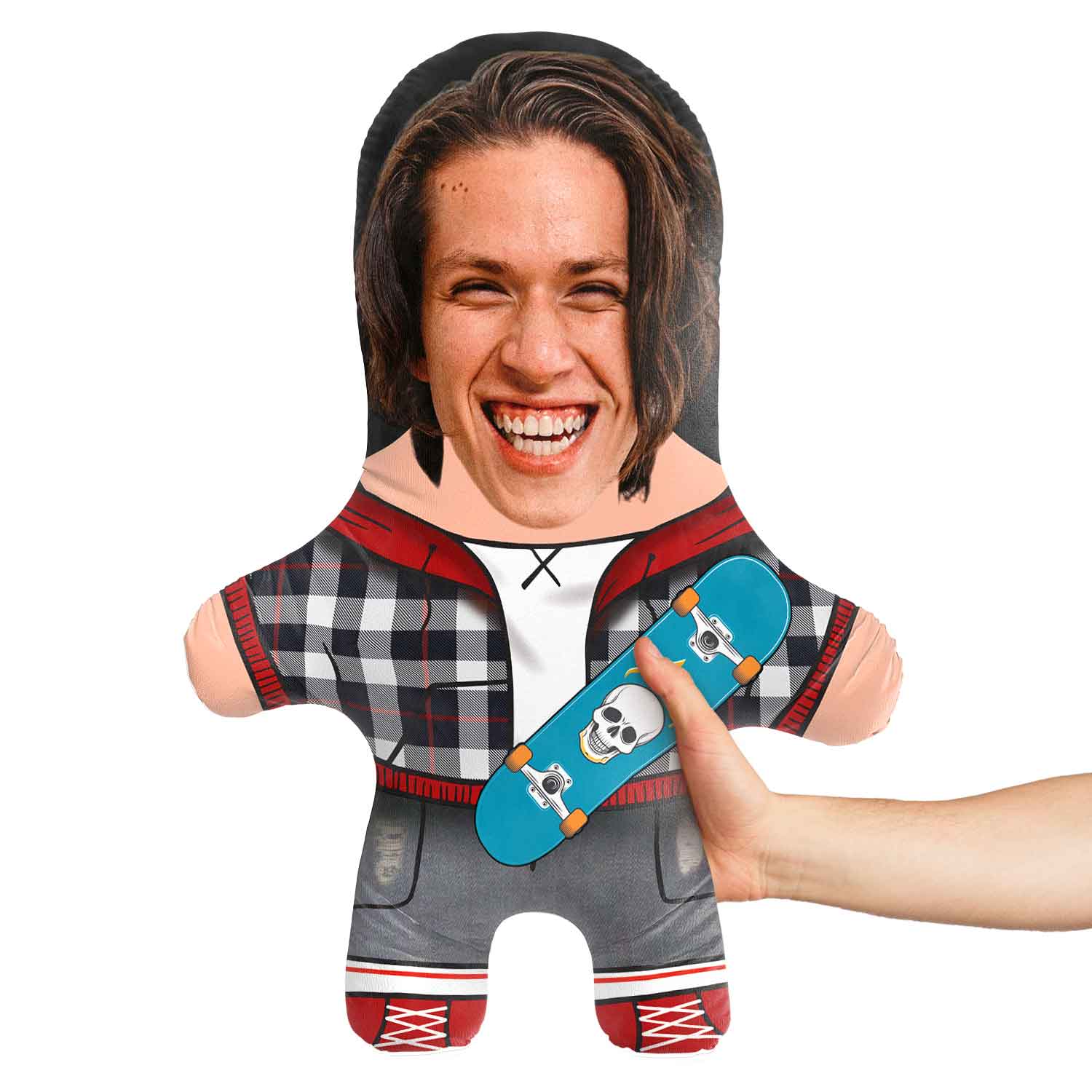 Skateboarder Face Pillow