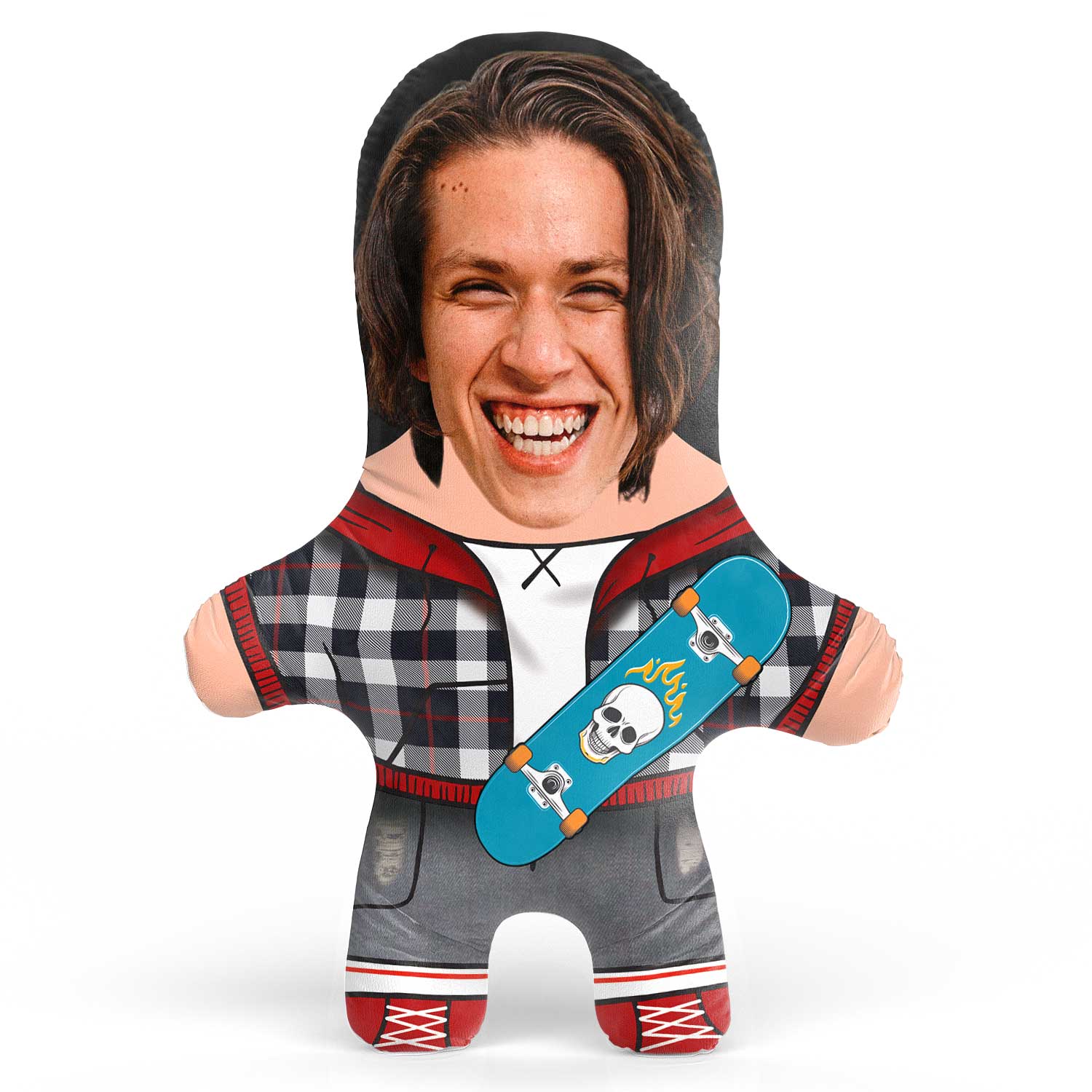 Skateboarder Face Pillow