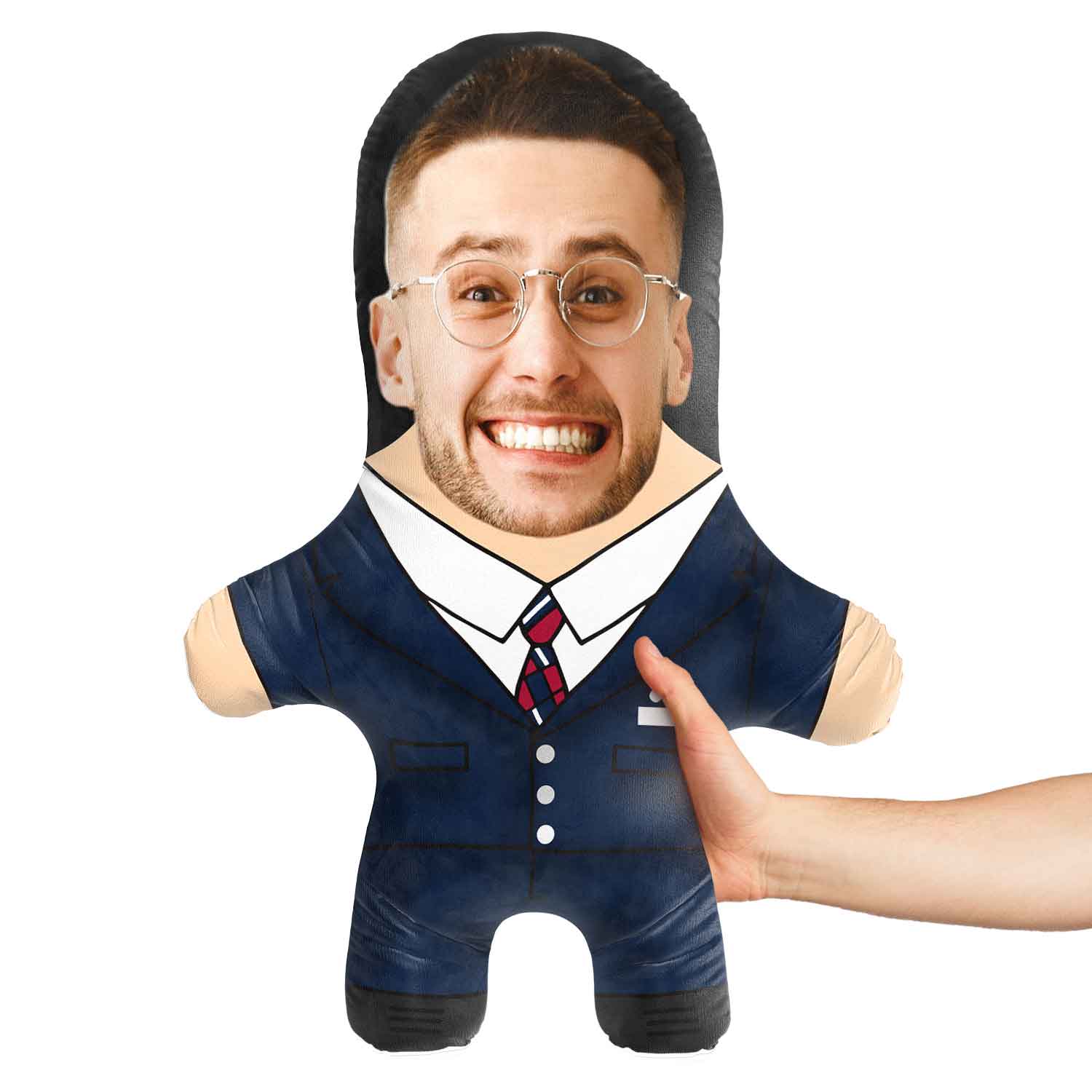 Cabin Crew Male Navy Face Pillow