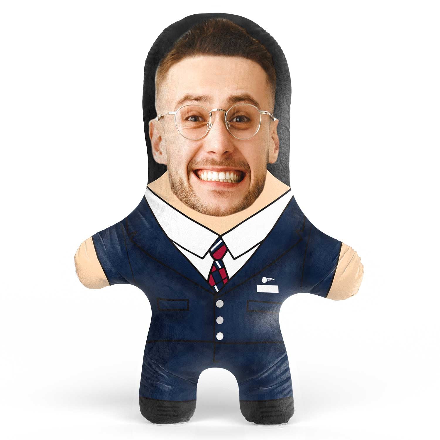 Cabin Crew Male Navy Face Pillow