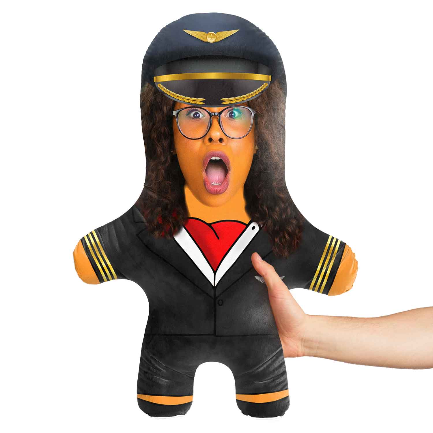 Female Pilot Face Pillow