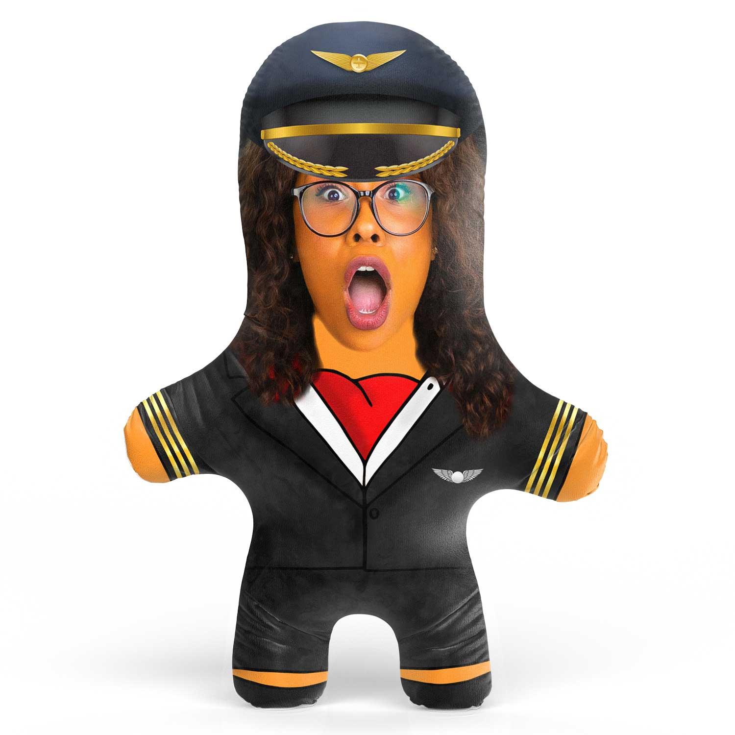 Female Pilot Face Pillow