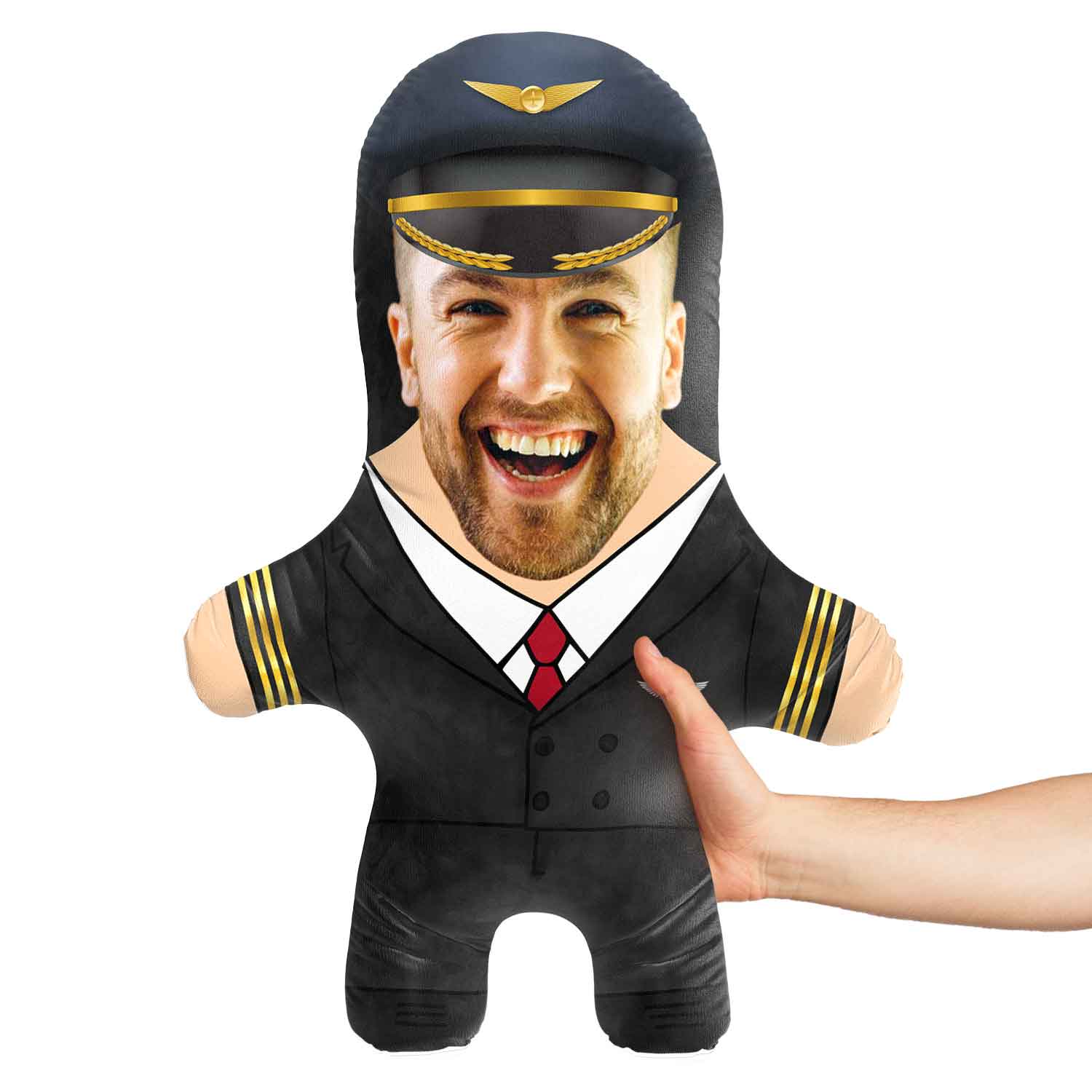 Male Pilot Face Pillow