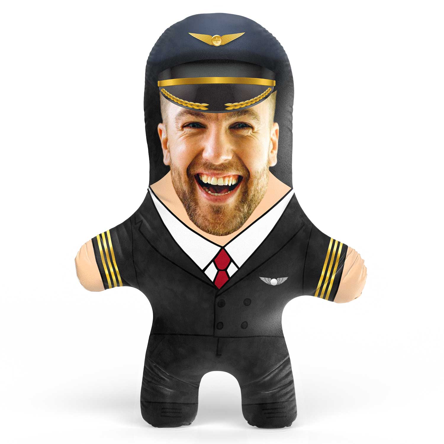 Male Pilot Face Pillow