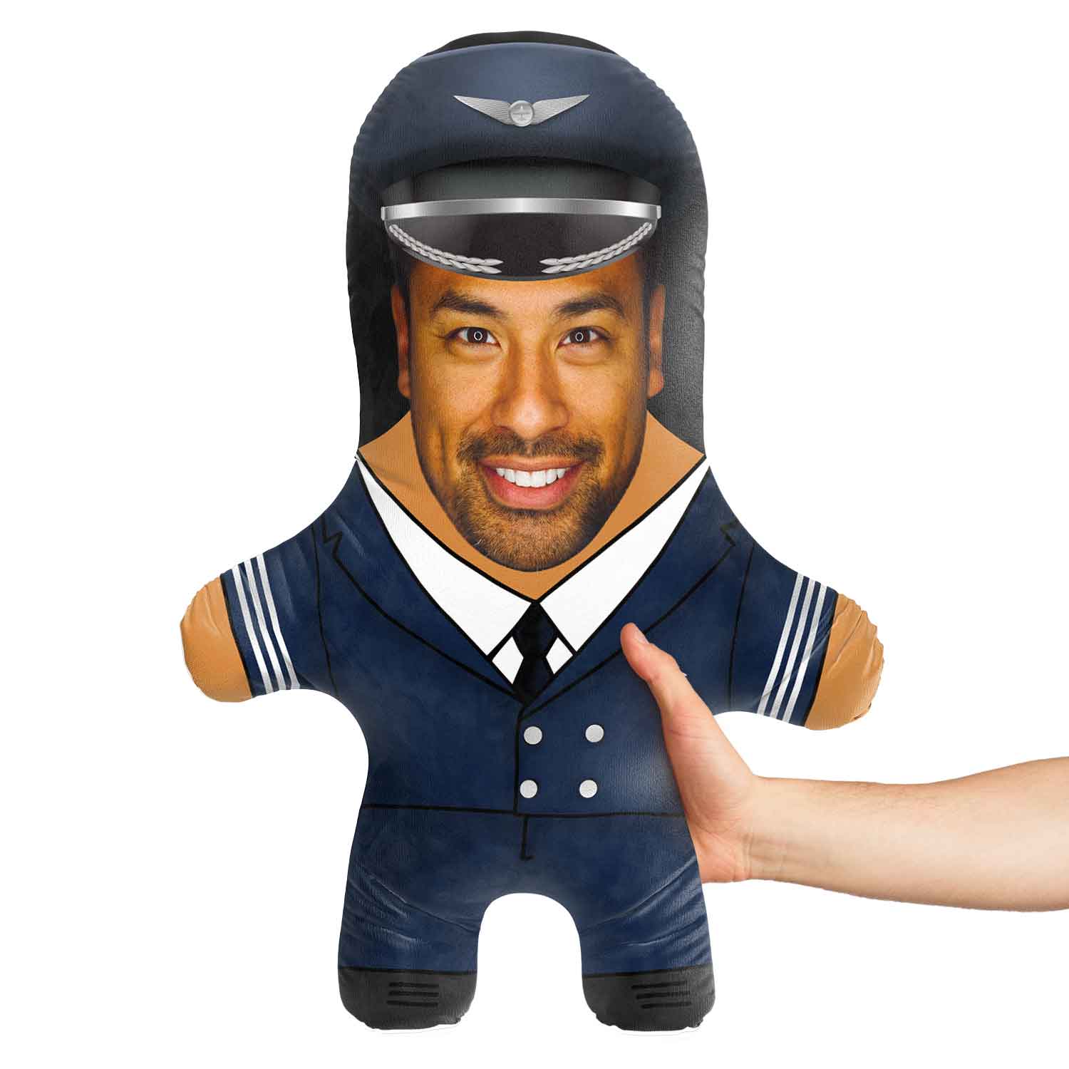 Male Pilot Uniform Face Pillow