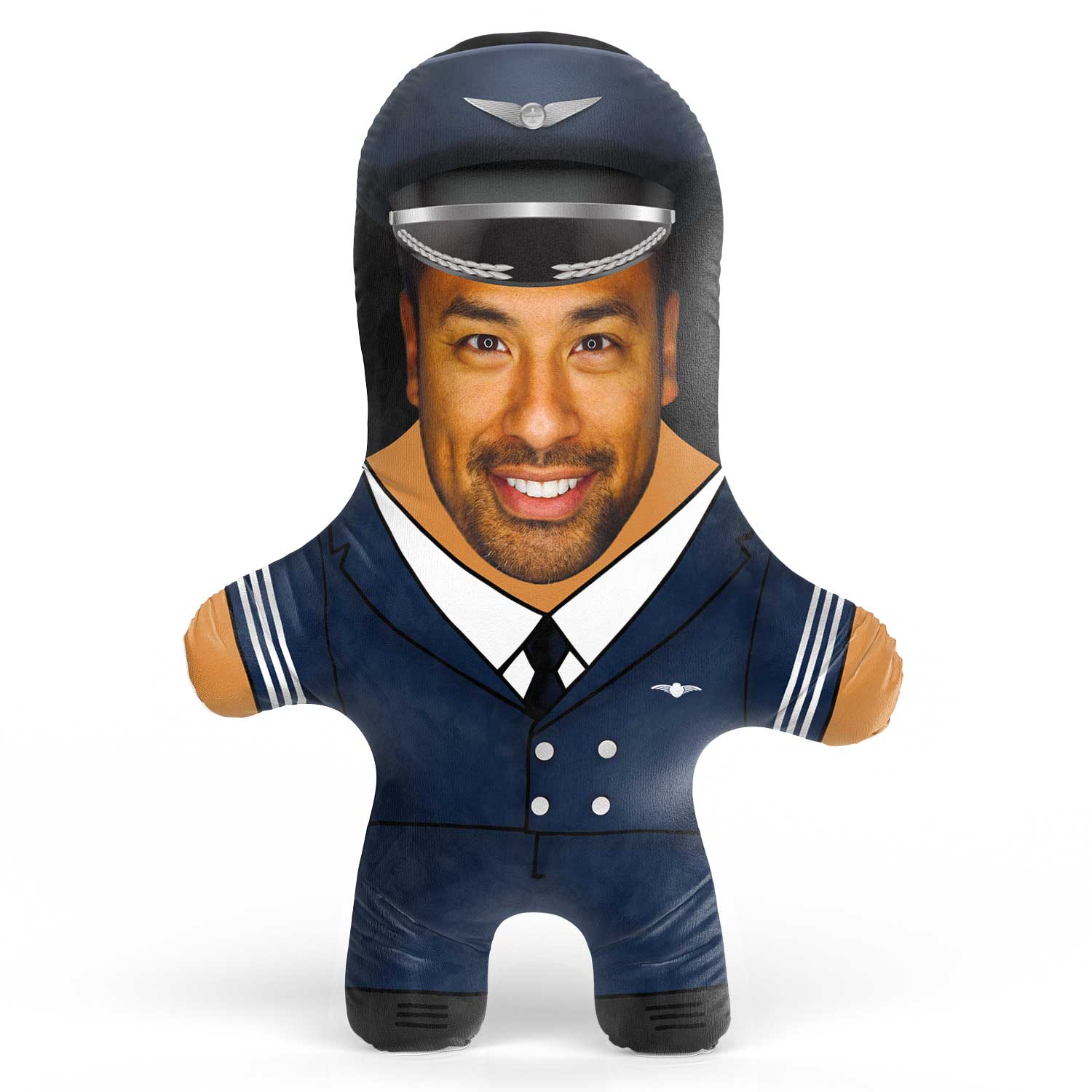 Male Pilot Uniform Face Pillow