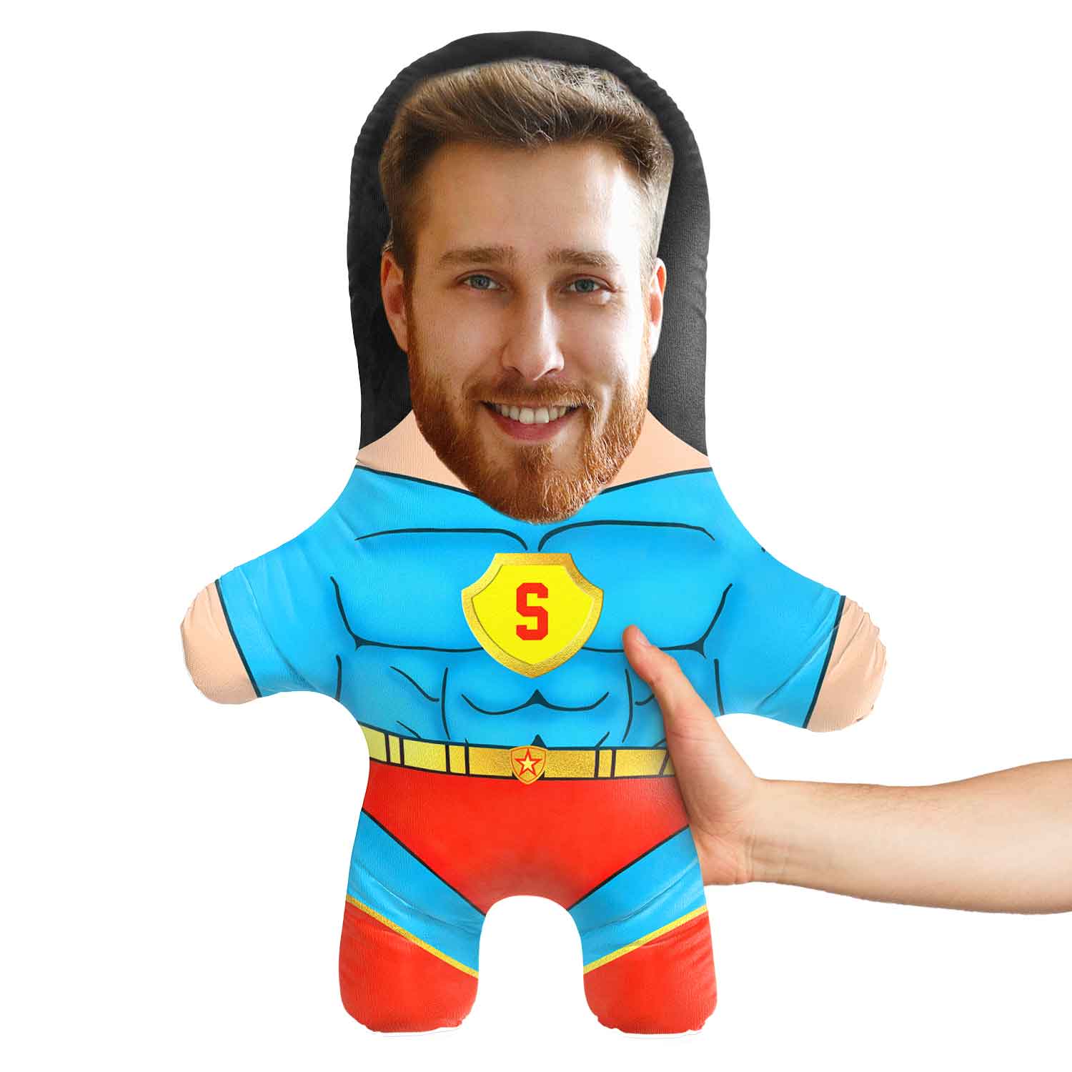 Superhero Male Face Pillow