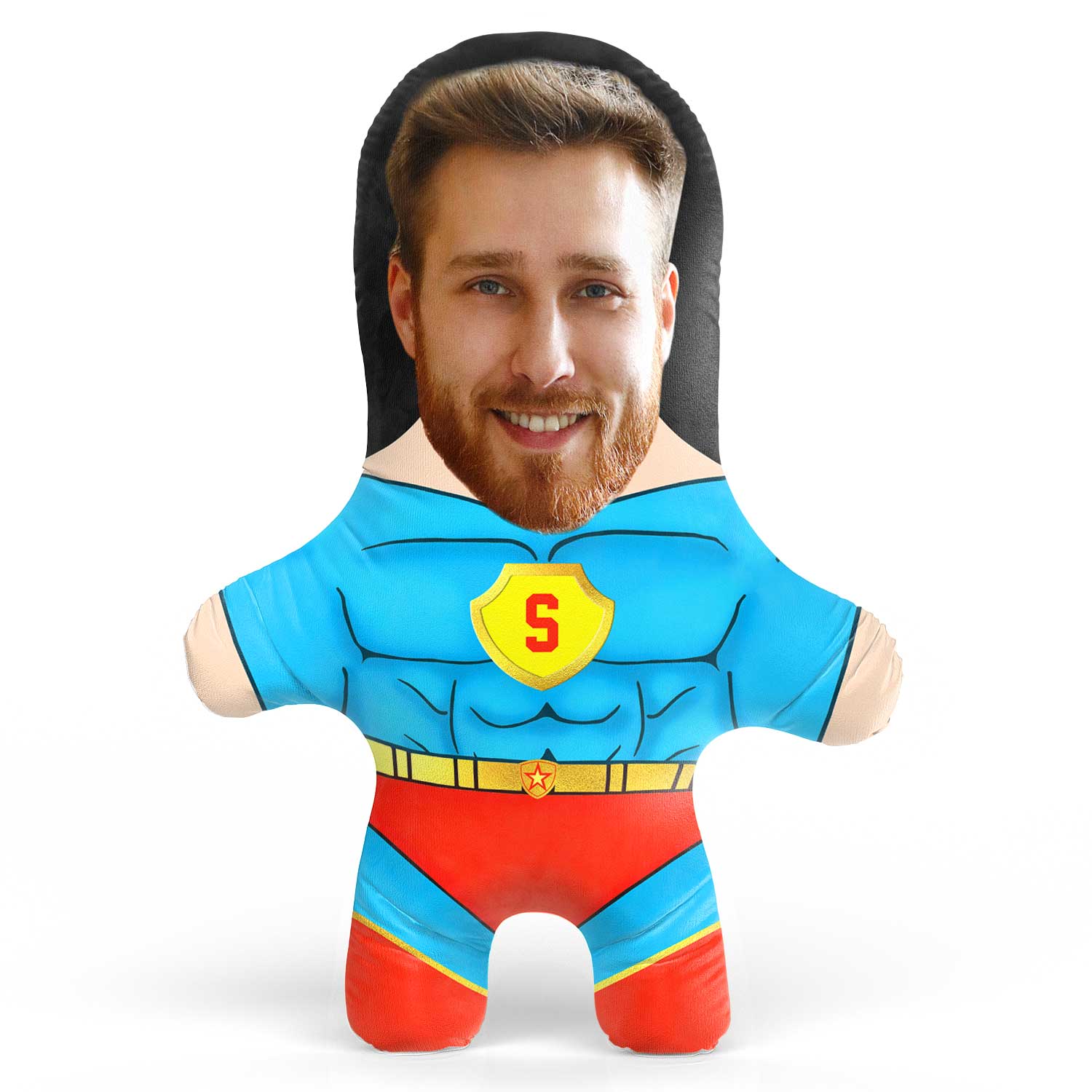 Superhero Male Face Pillow