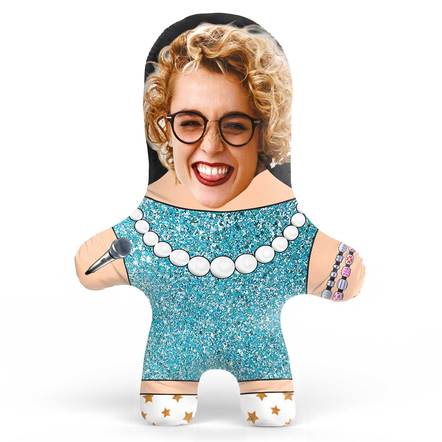 Singer Female Face Pillow