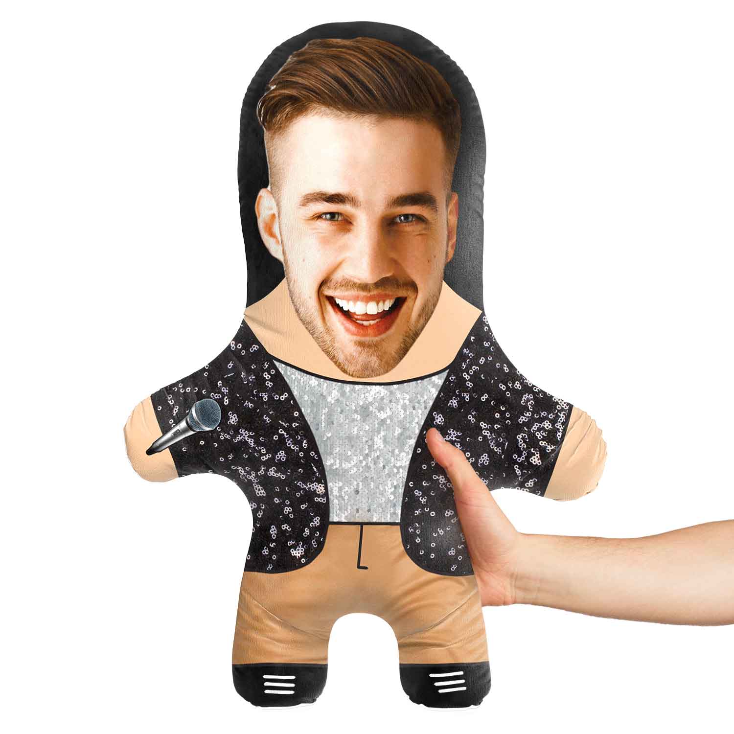 Singer Male Face Pillow