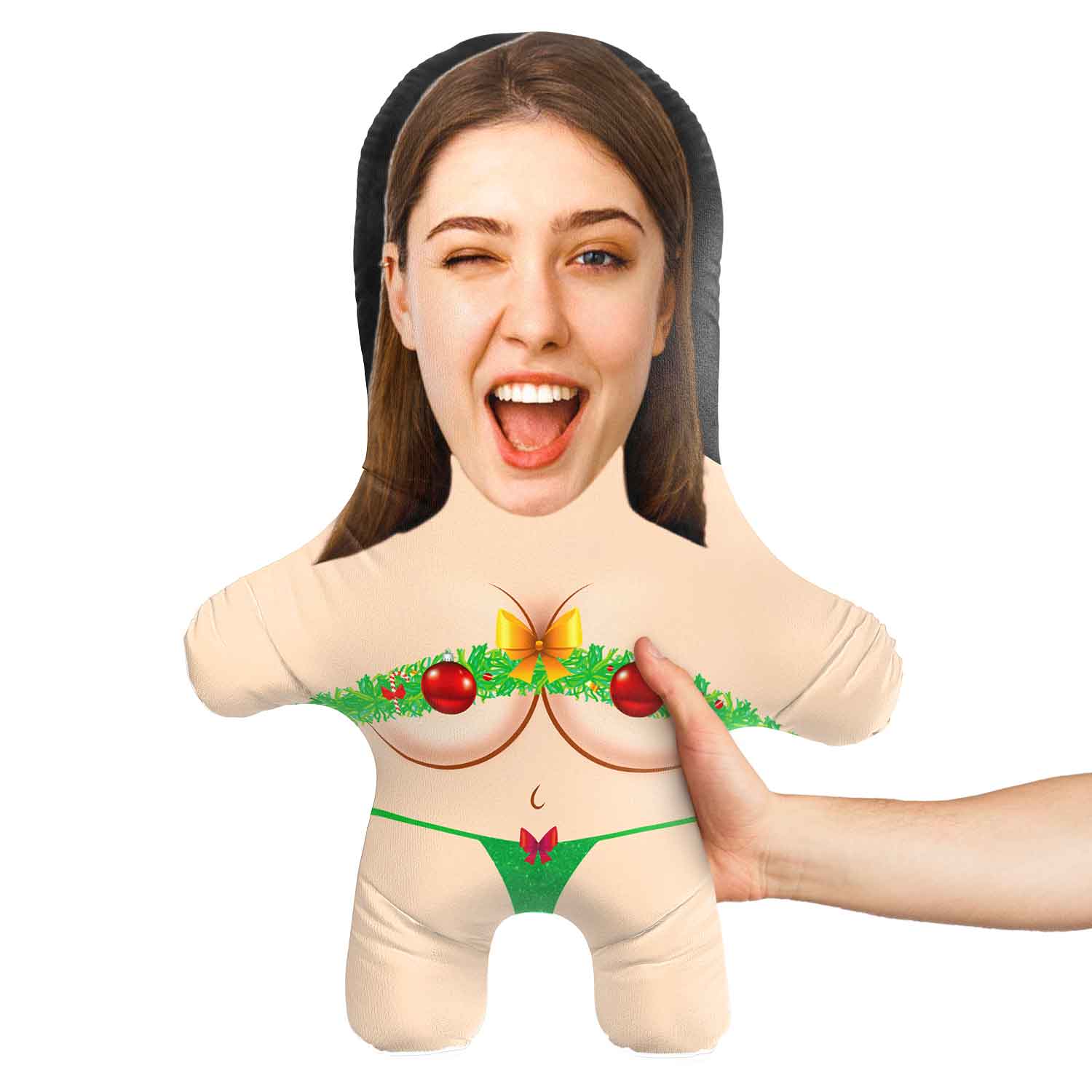 Tinsel Tits Face Pillow