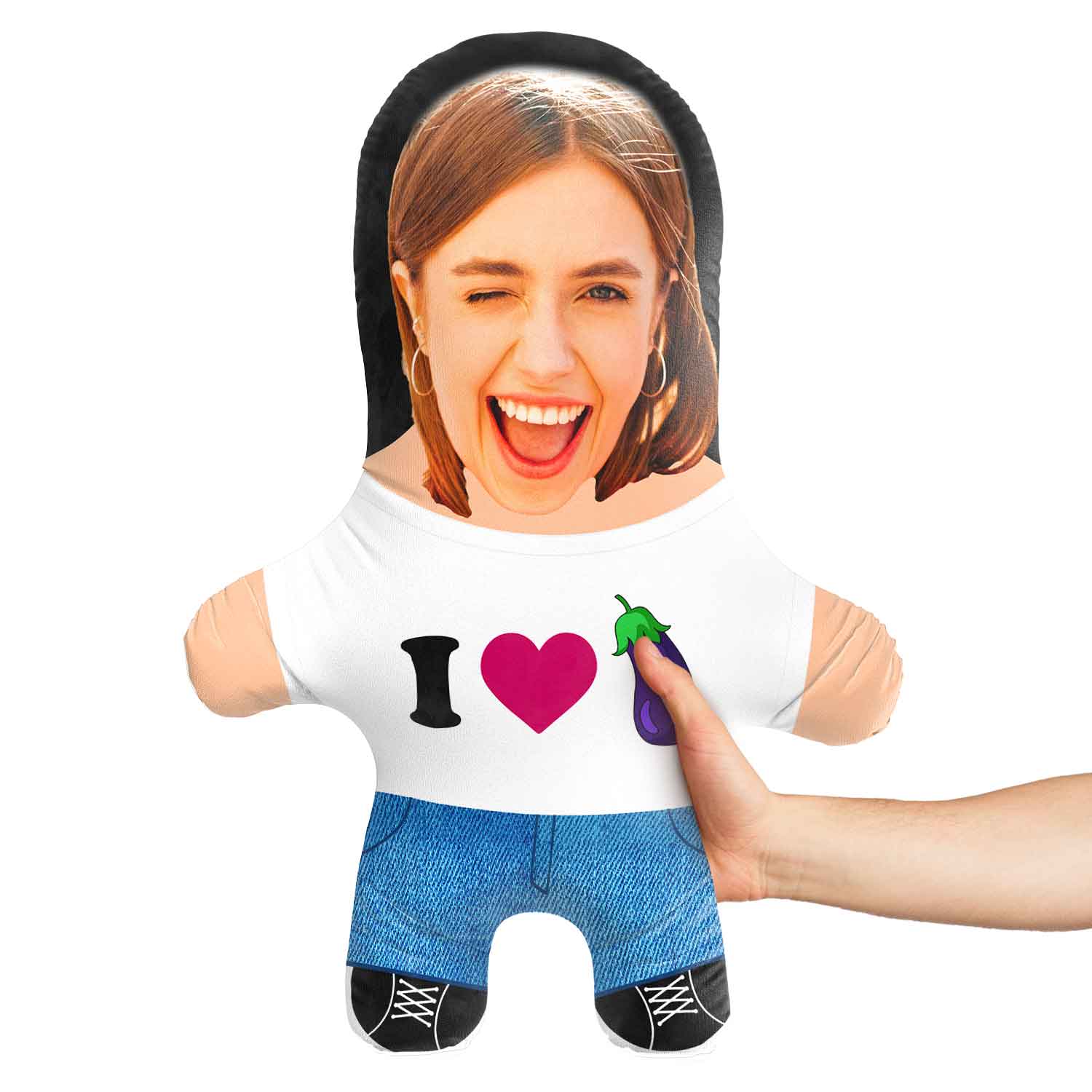 Eggplant Face Pillow